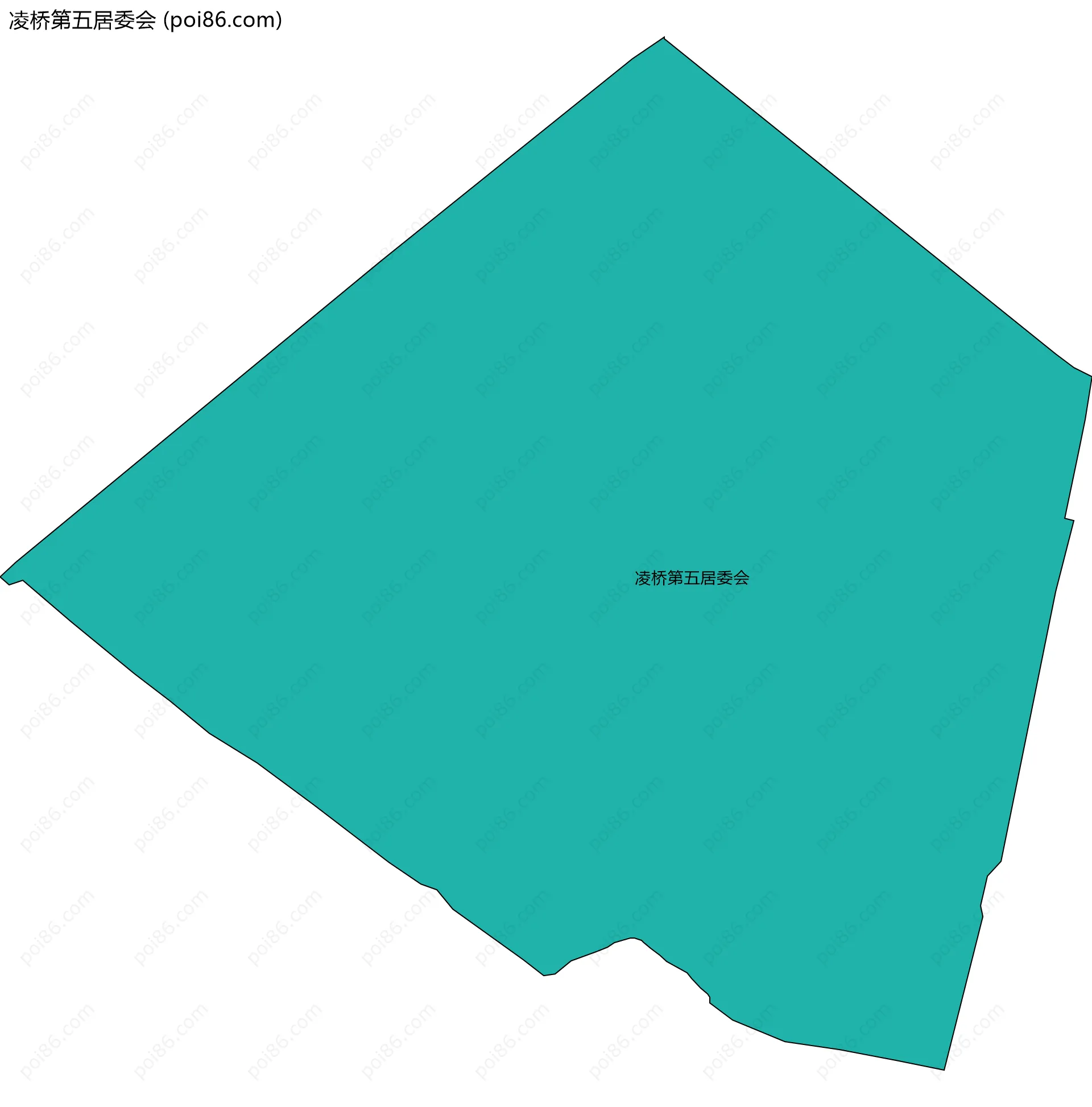 凌桥第五居委会边界地图