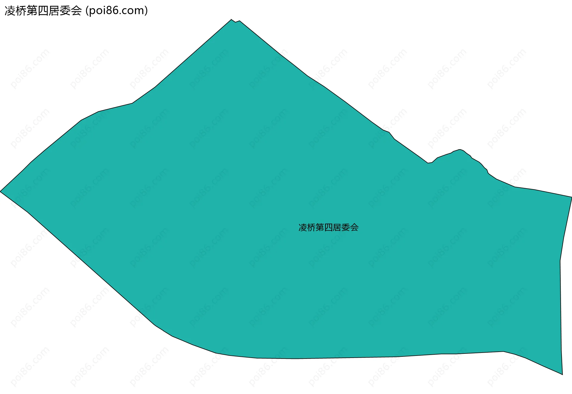 凌桥第四居委会边界地图