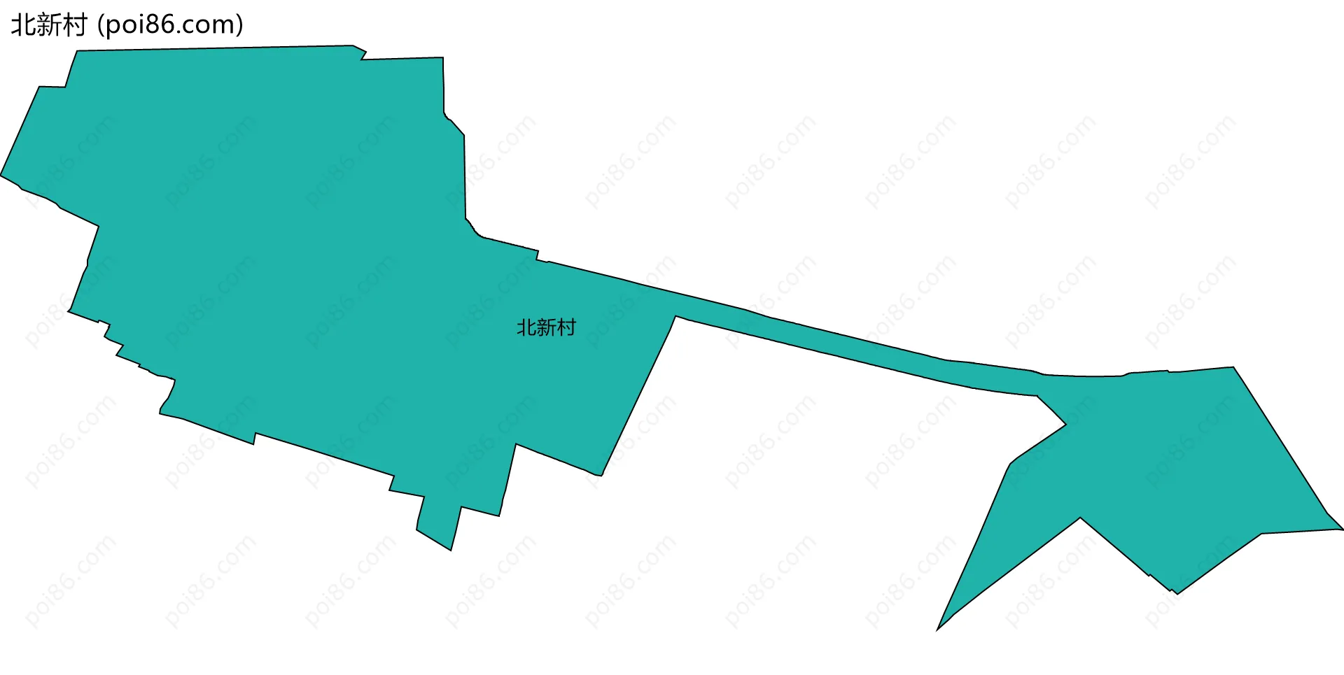 北新村边界地图