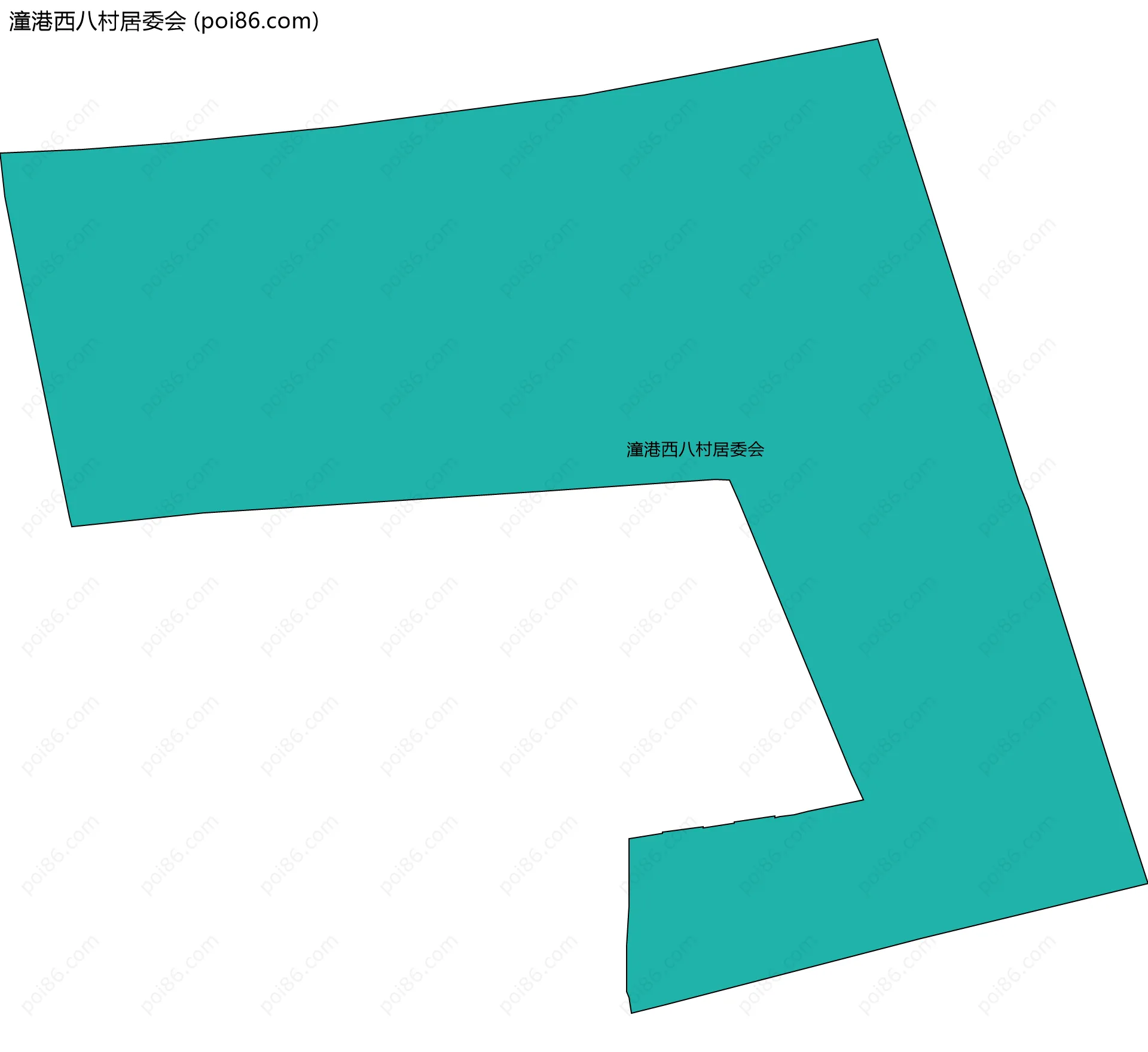 潼港西八村居委会边界地图