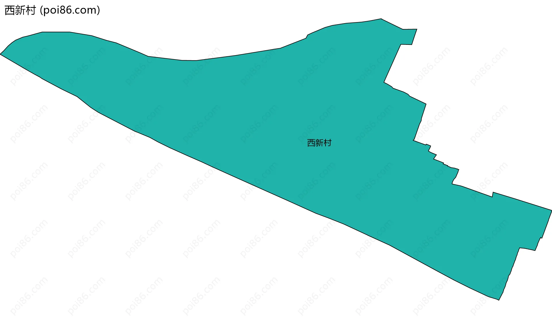 西新村边界地图