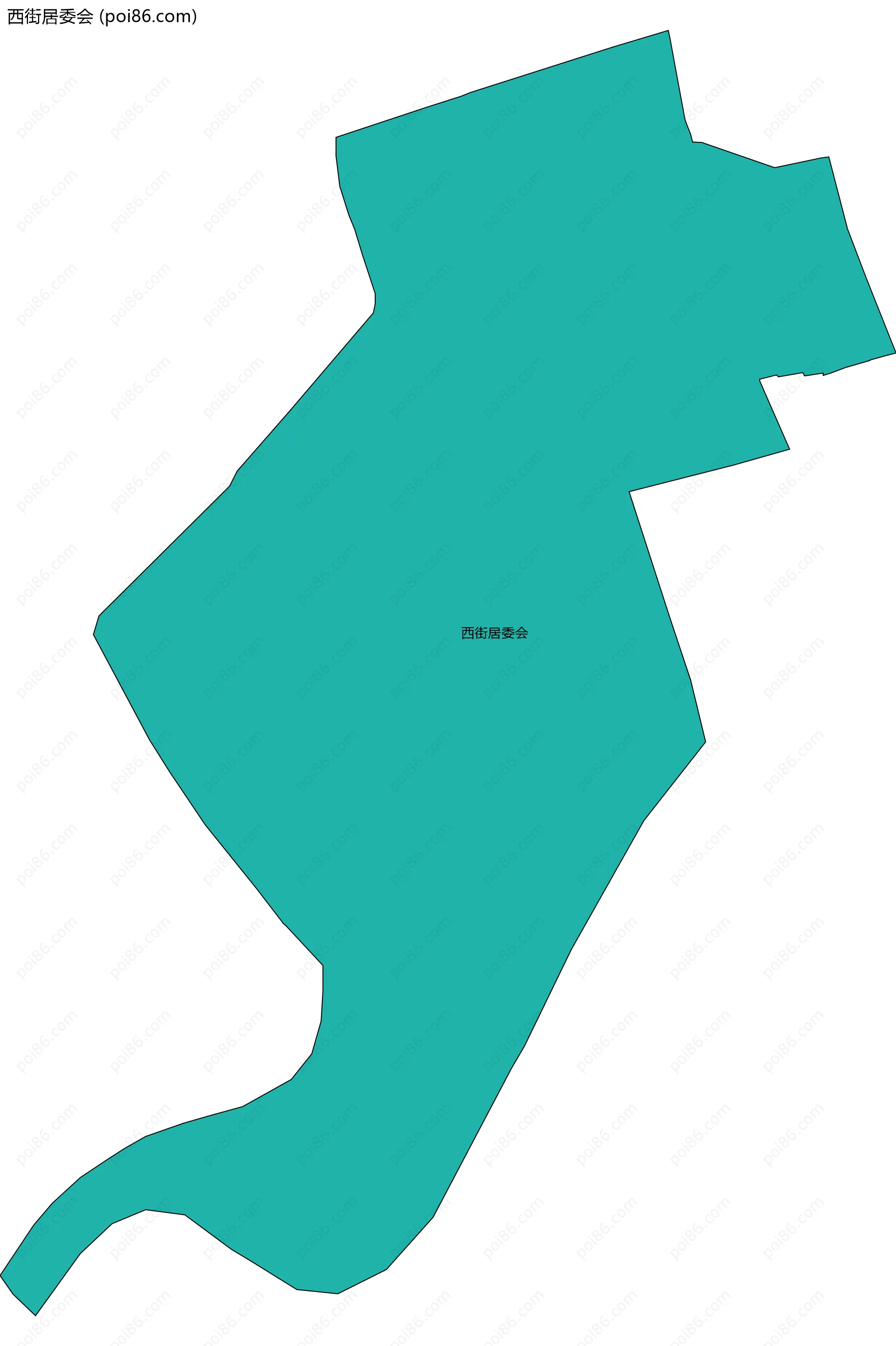 西街居委会边界地图