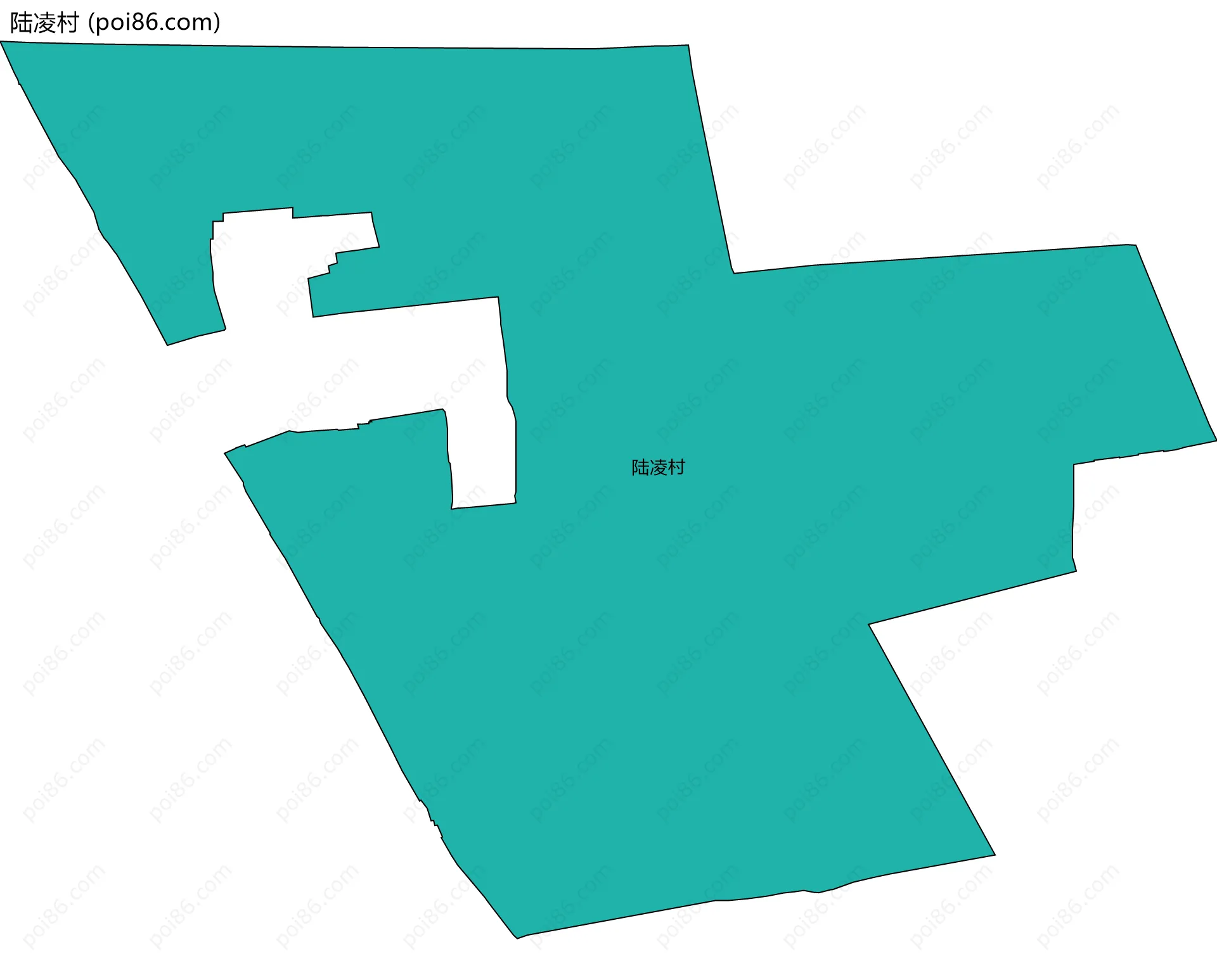 陆凌村边界地图