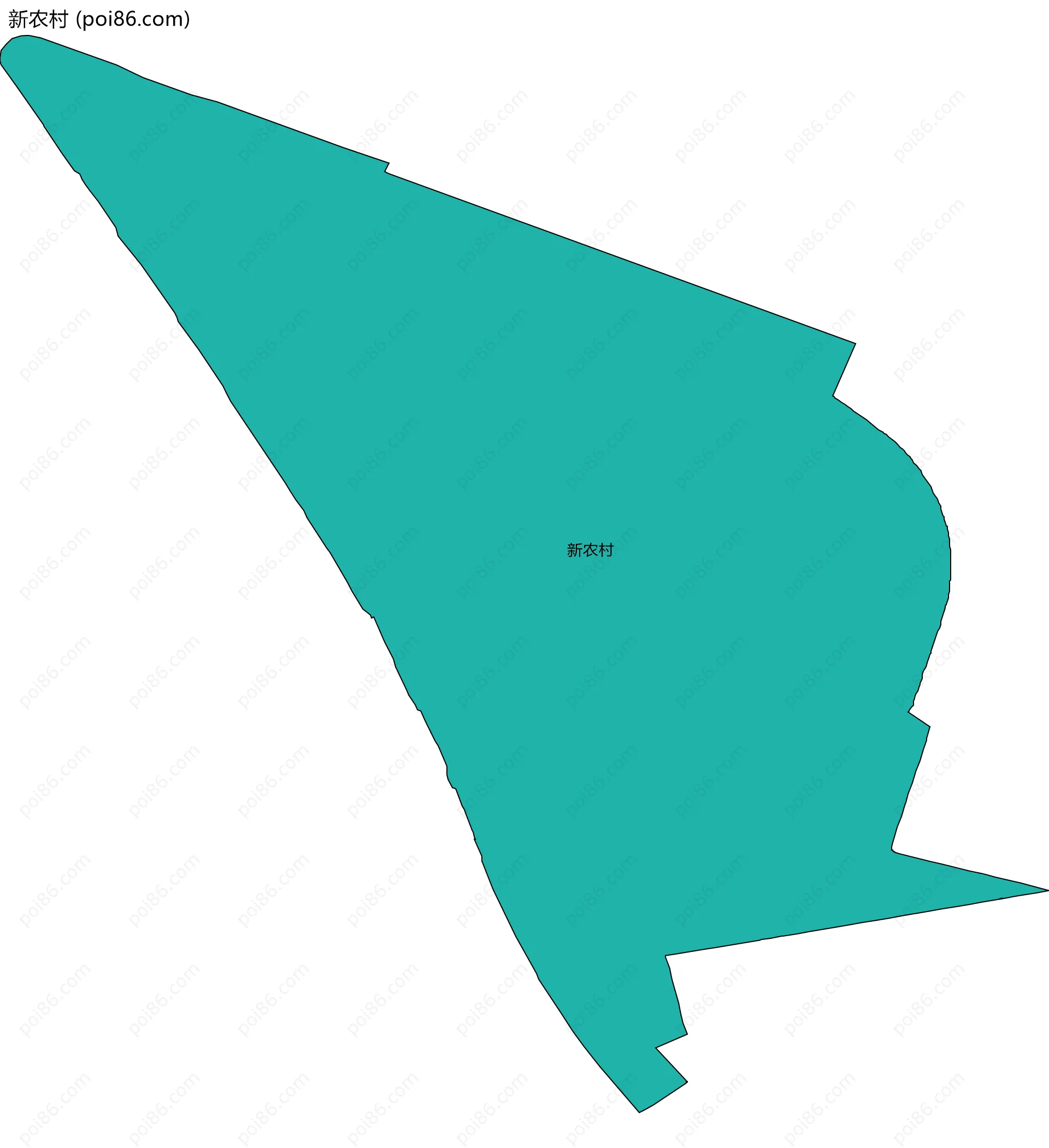 新农村边界地图