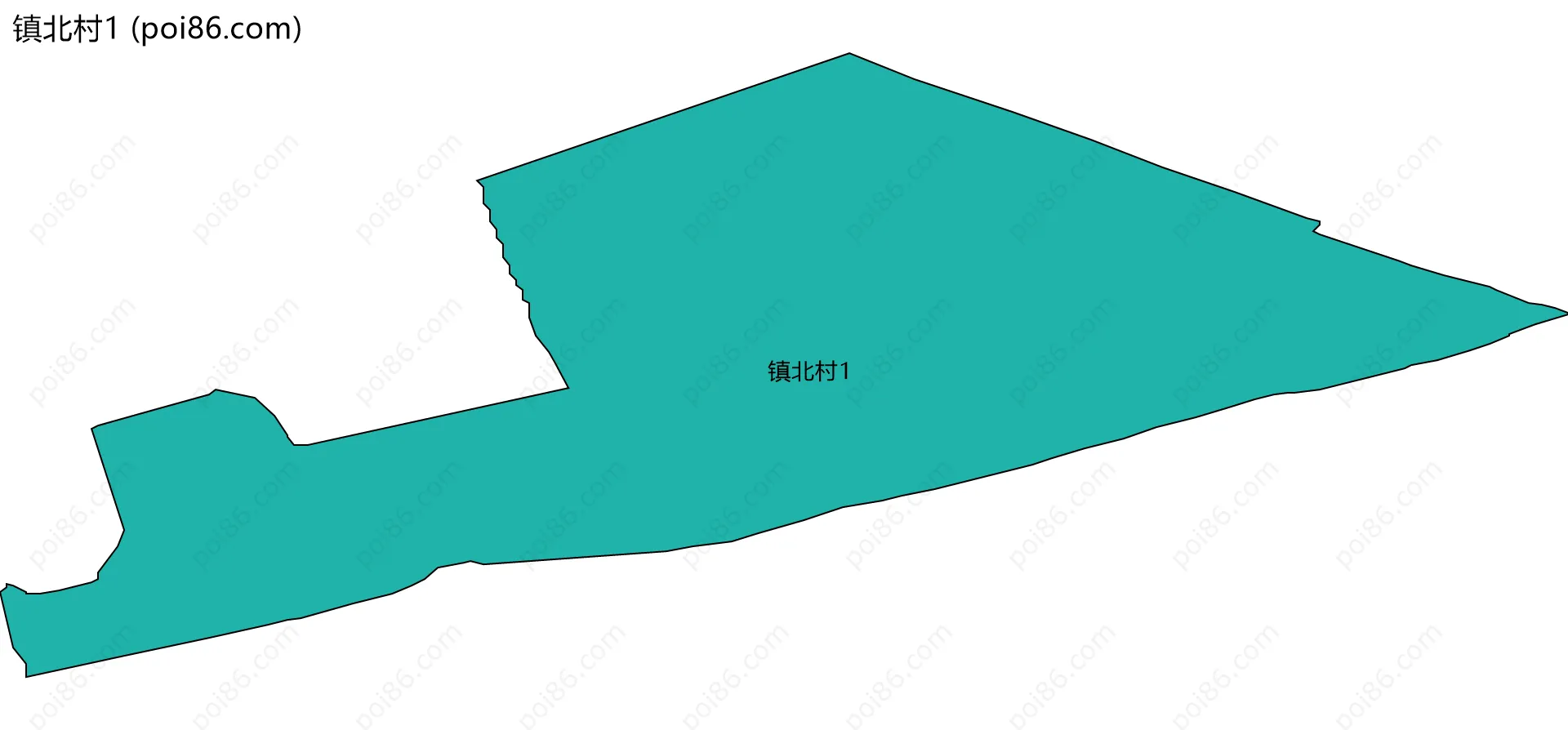 镇北村1边界地图