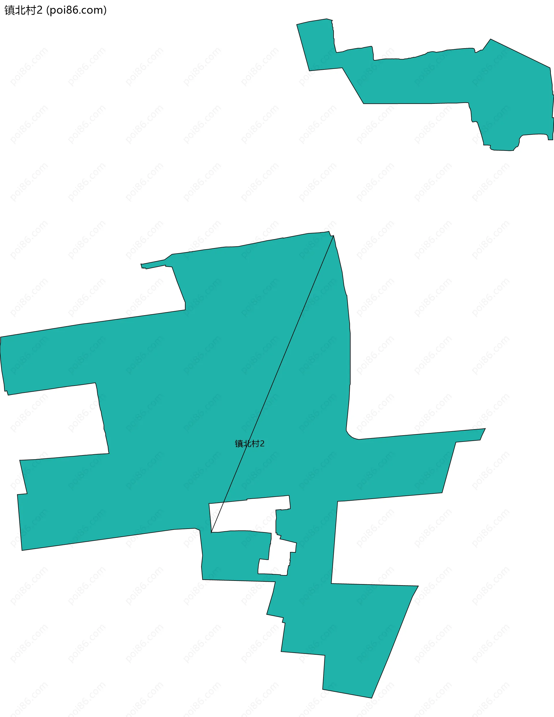 镇北村2边界地图