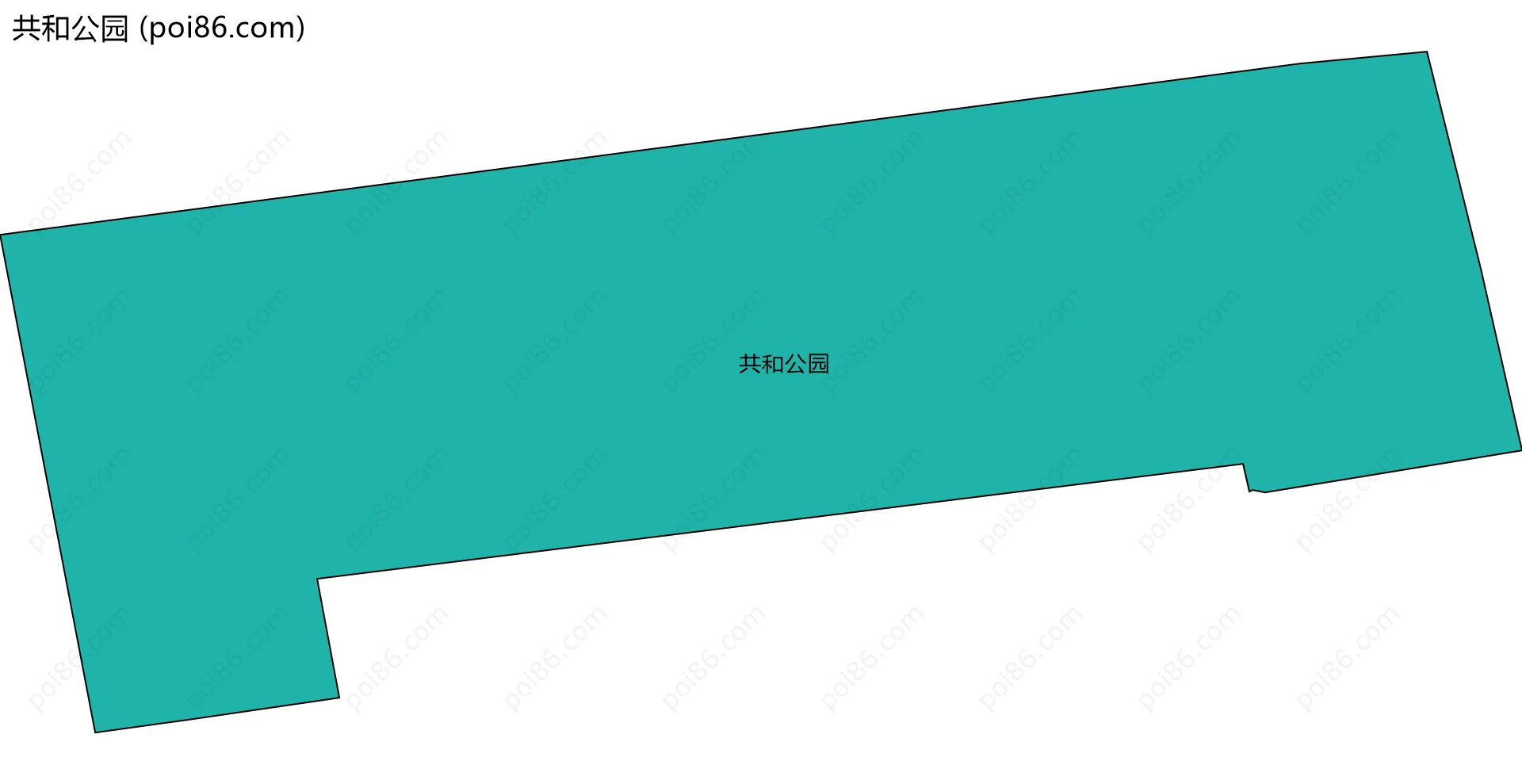 共和公园边界地图