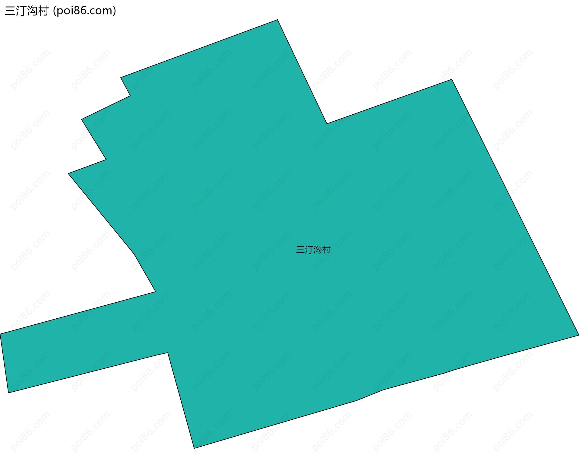 三汀沟村边界地图