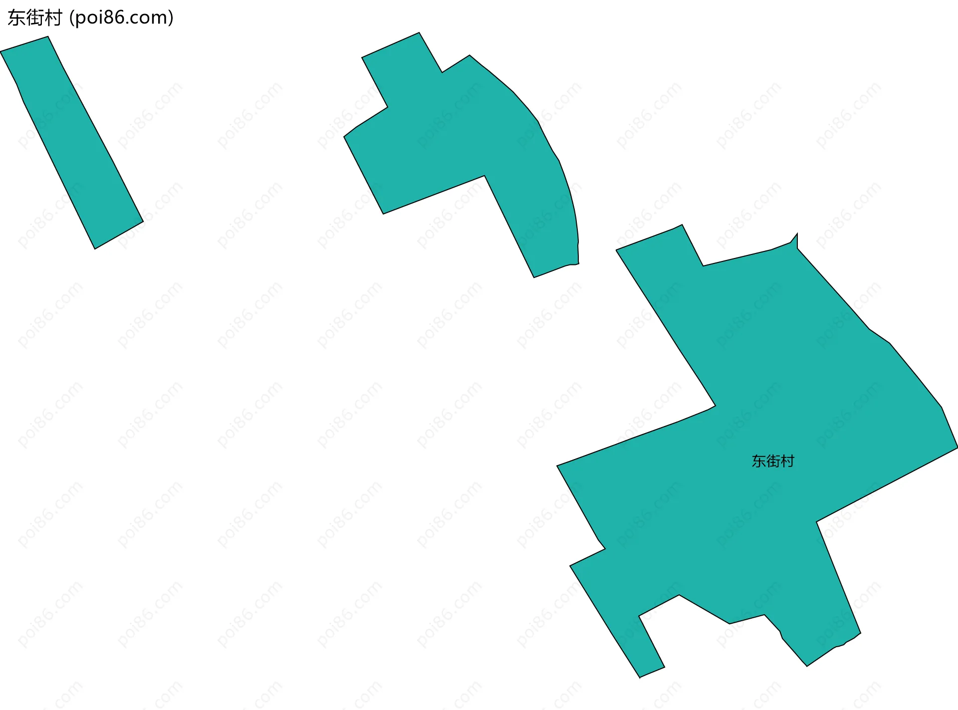 东街村边界地图