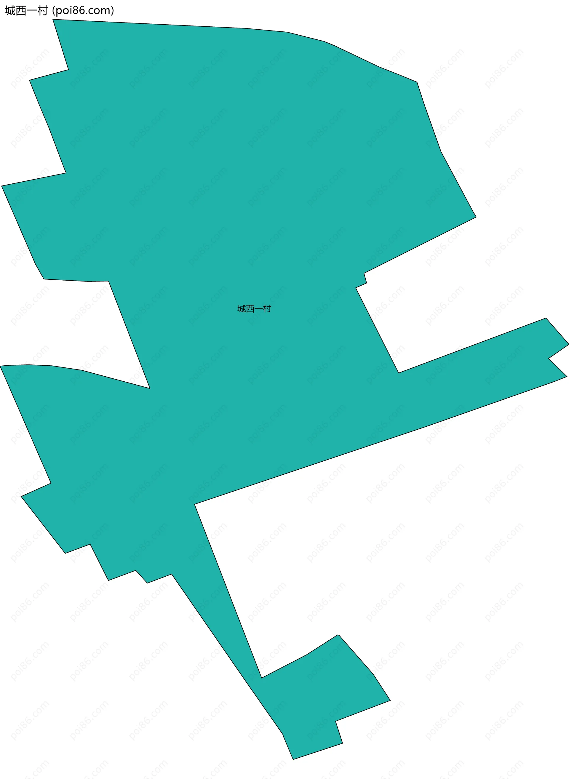 城西一村边界地图