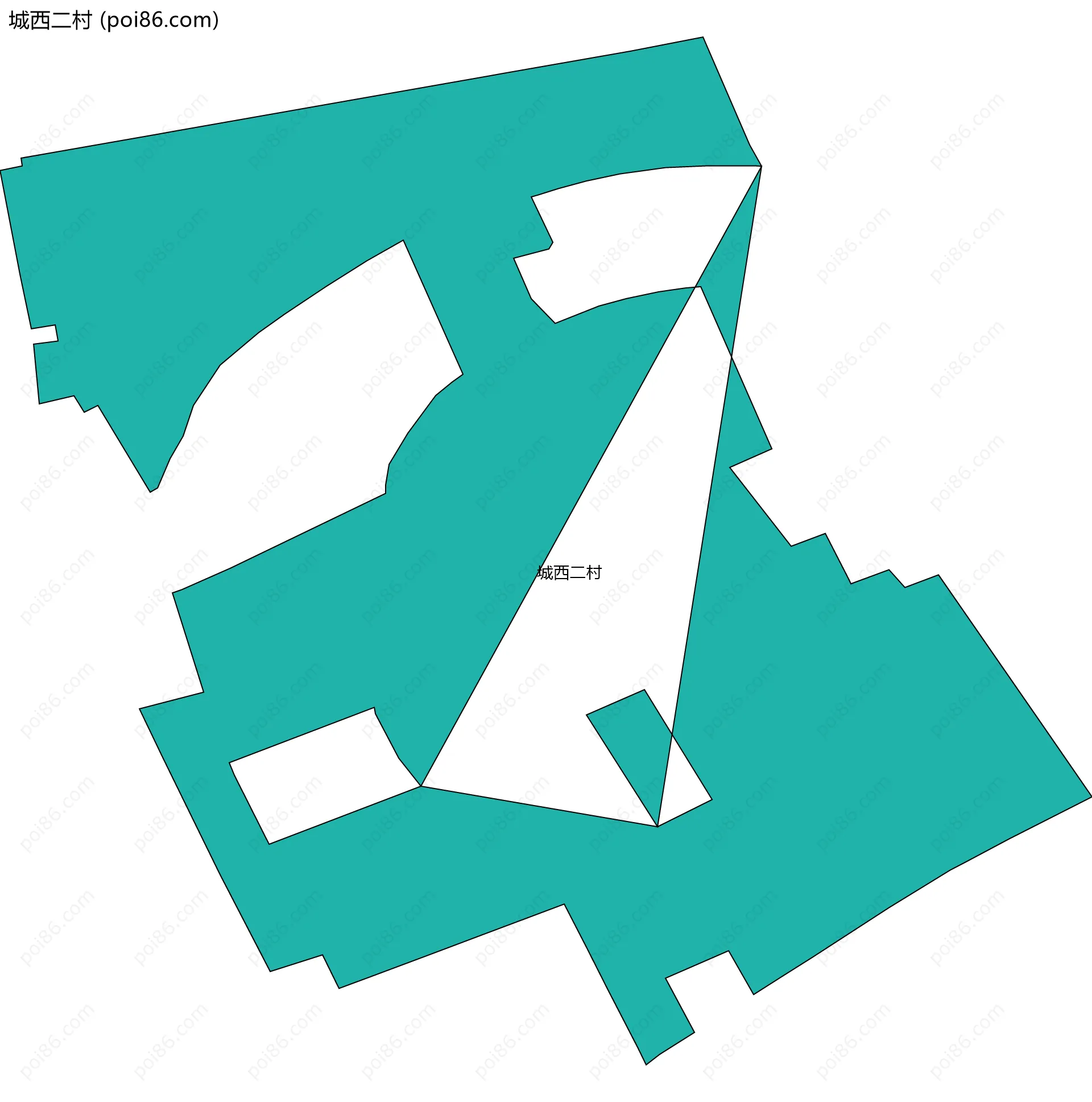 城西二村边界地图