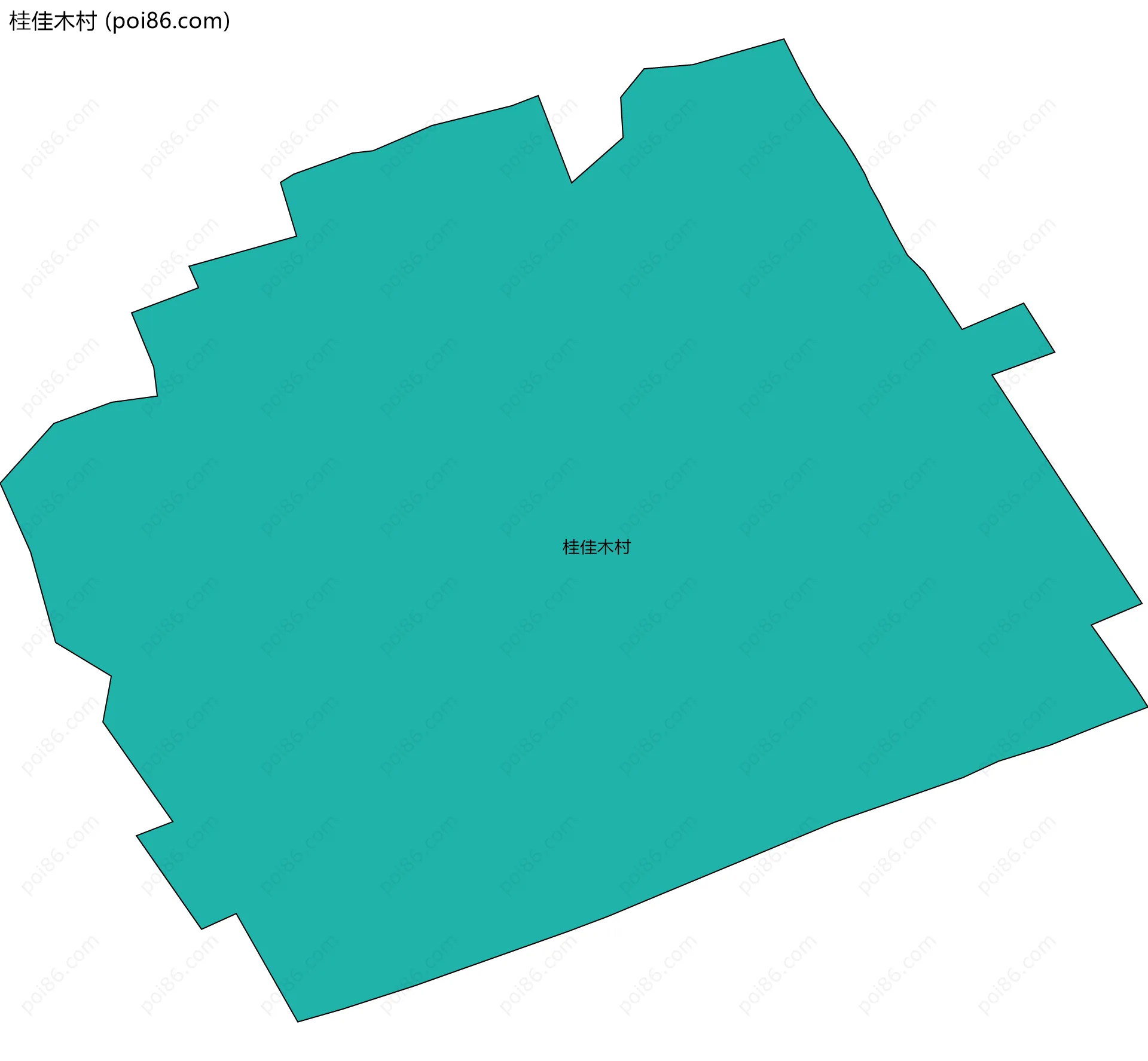 桂佳木村边界地图