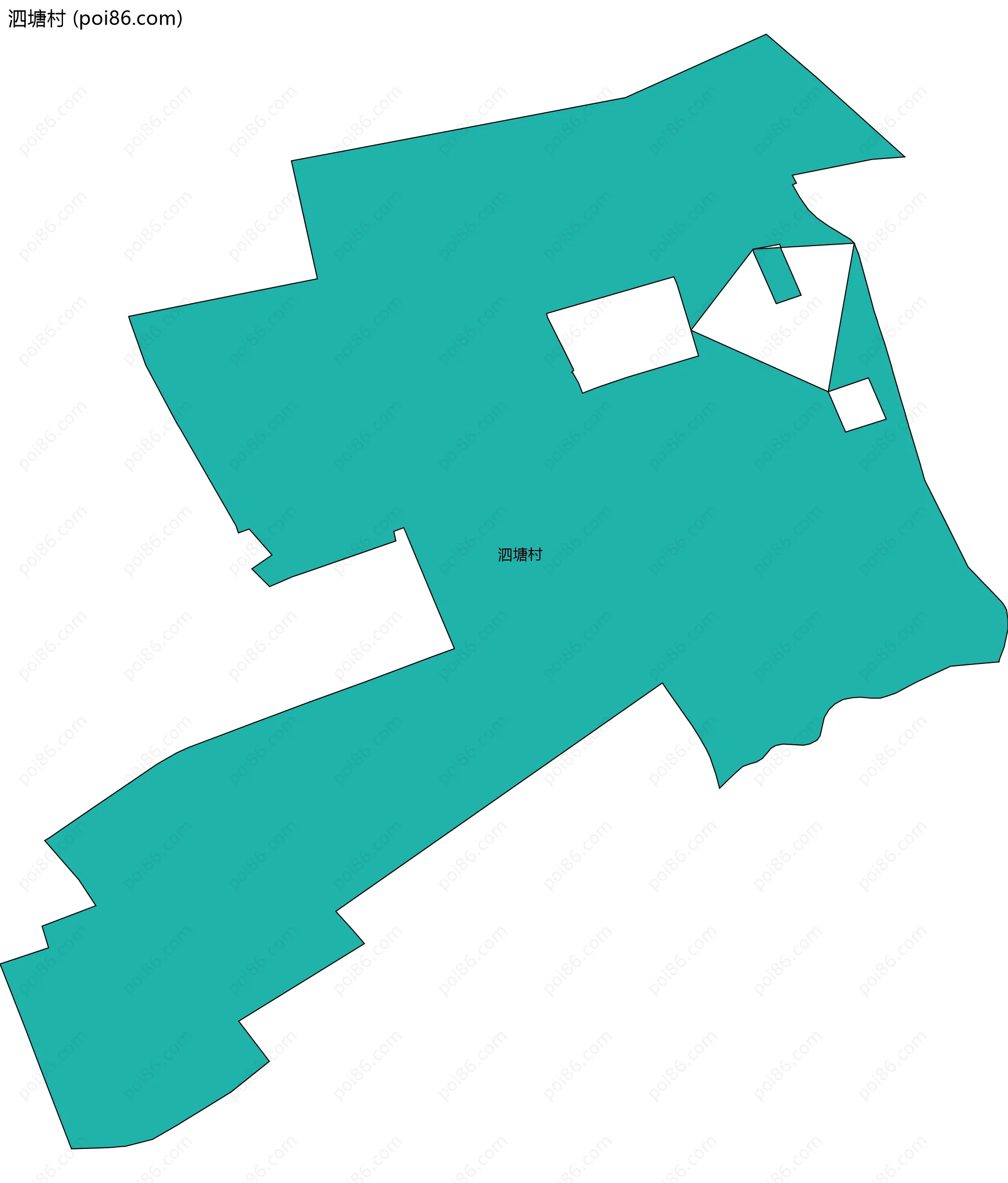 泗塘村边界地图