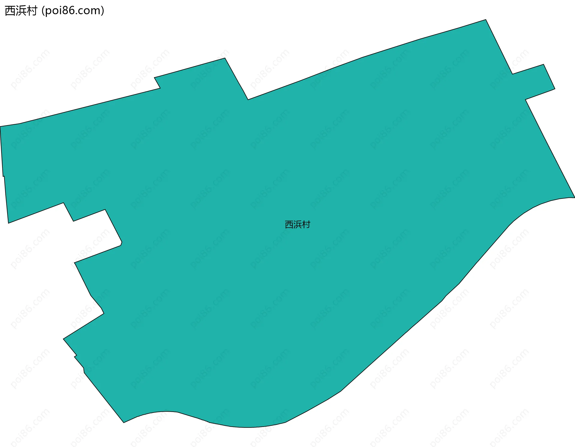 西浜村边界地图
