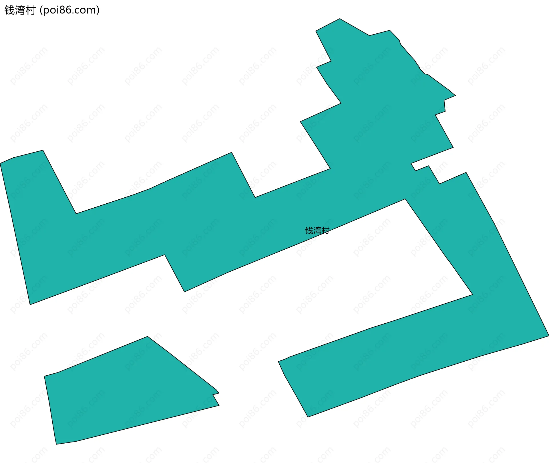 钱湾村边界地图