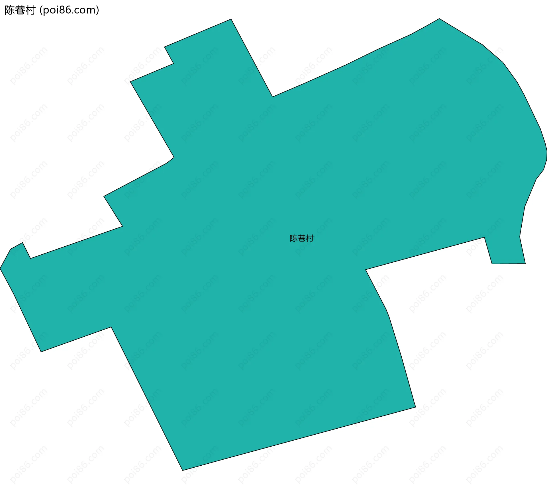 陈巷村边界地图