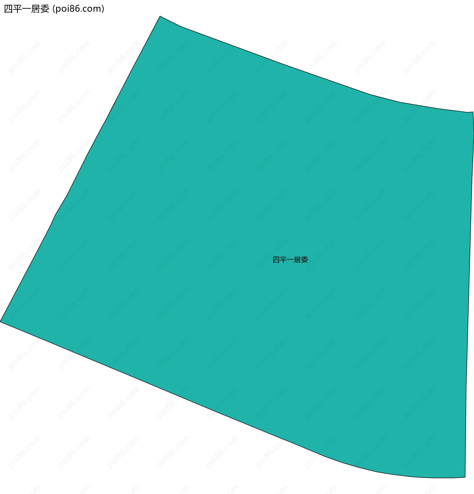 四平一居委边界地图