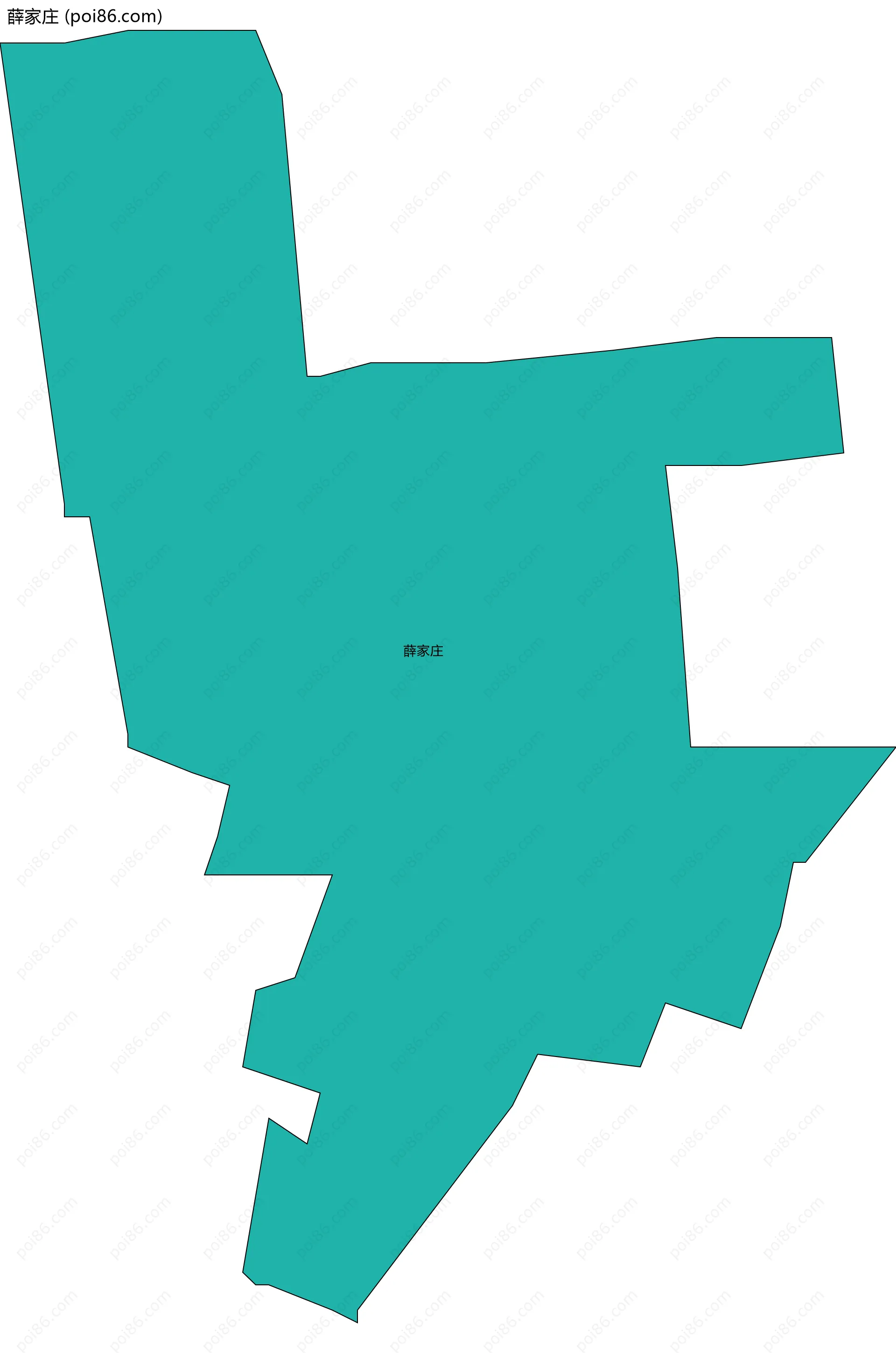 薛家庄边界地图