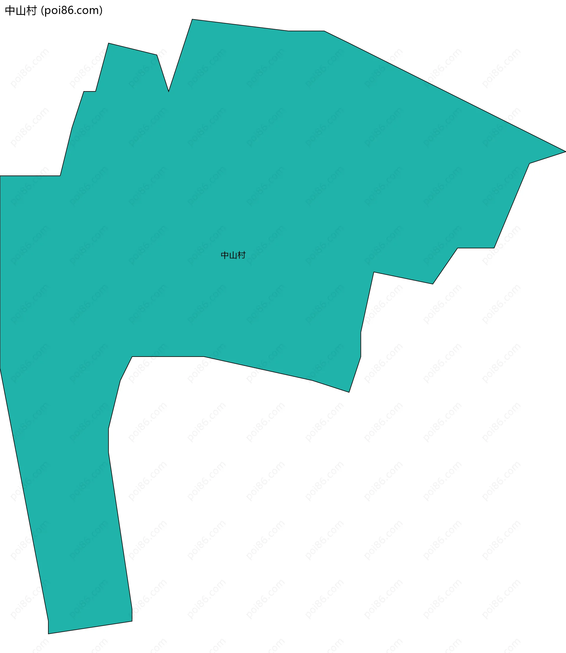 中山村边界地图