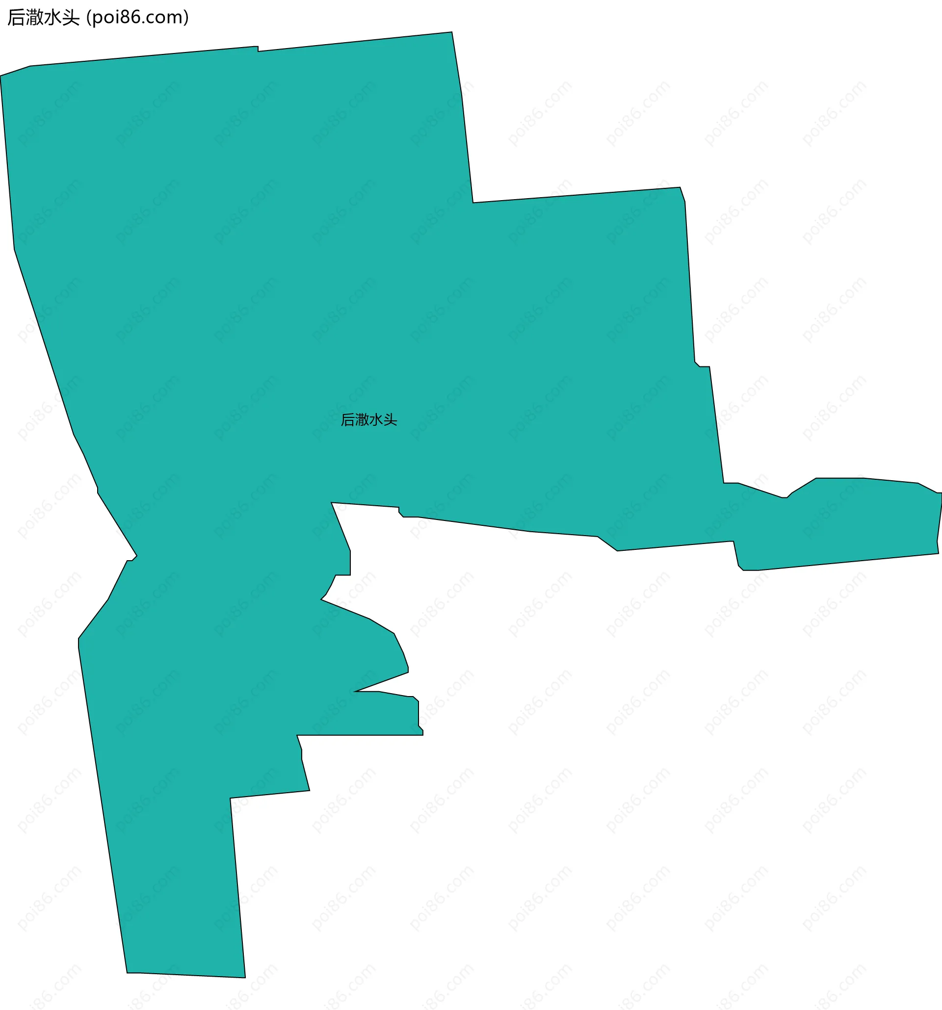 后潵水头边界地图