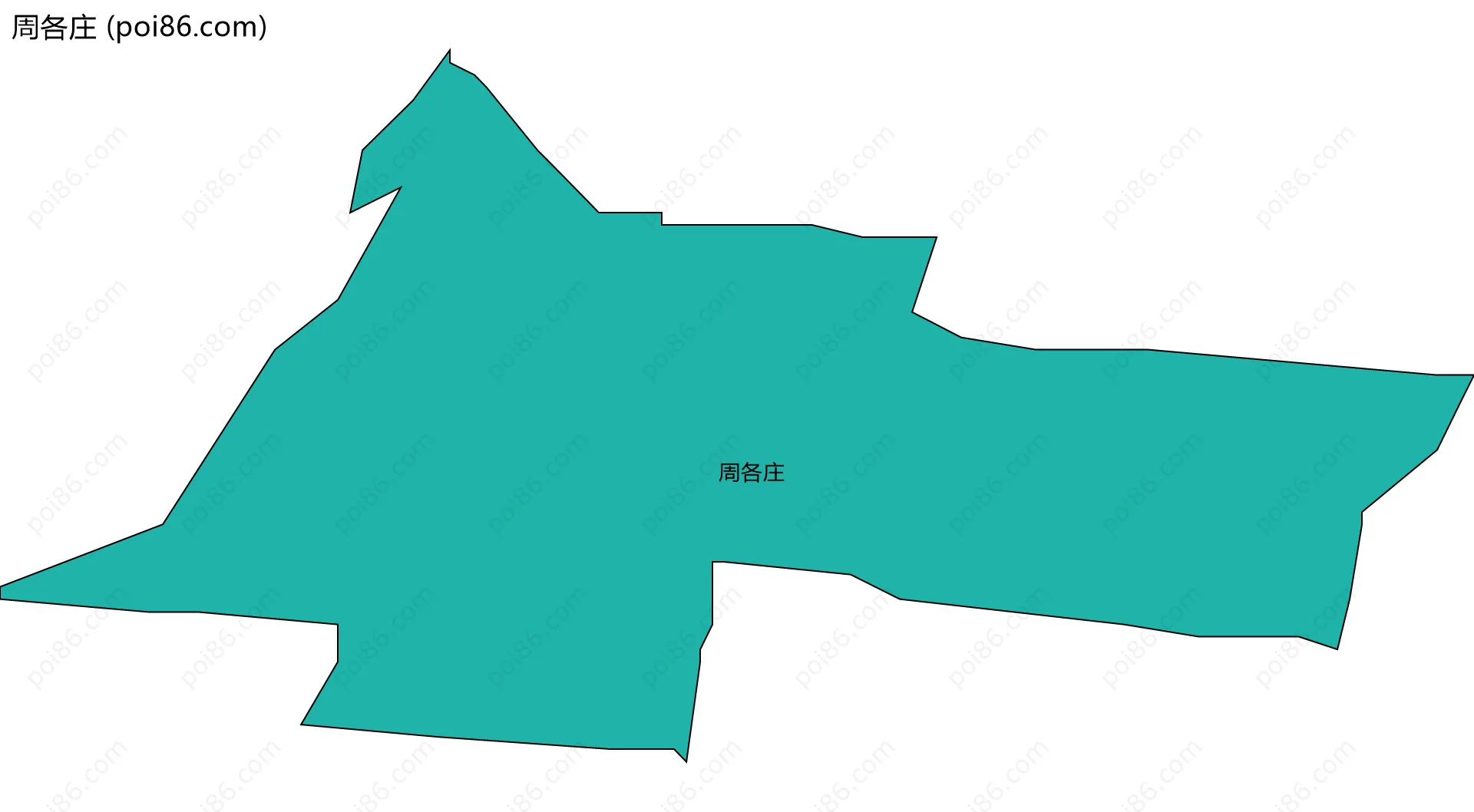 周各庄边界地图