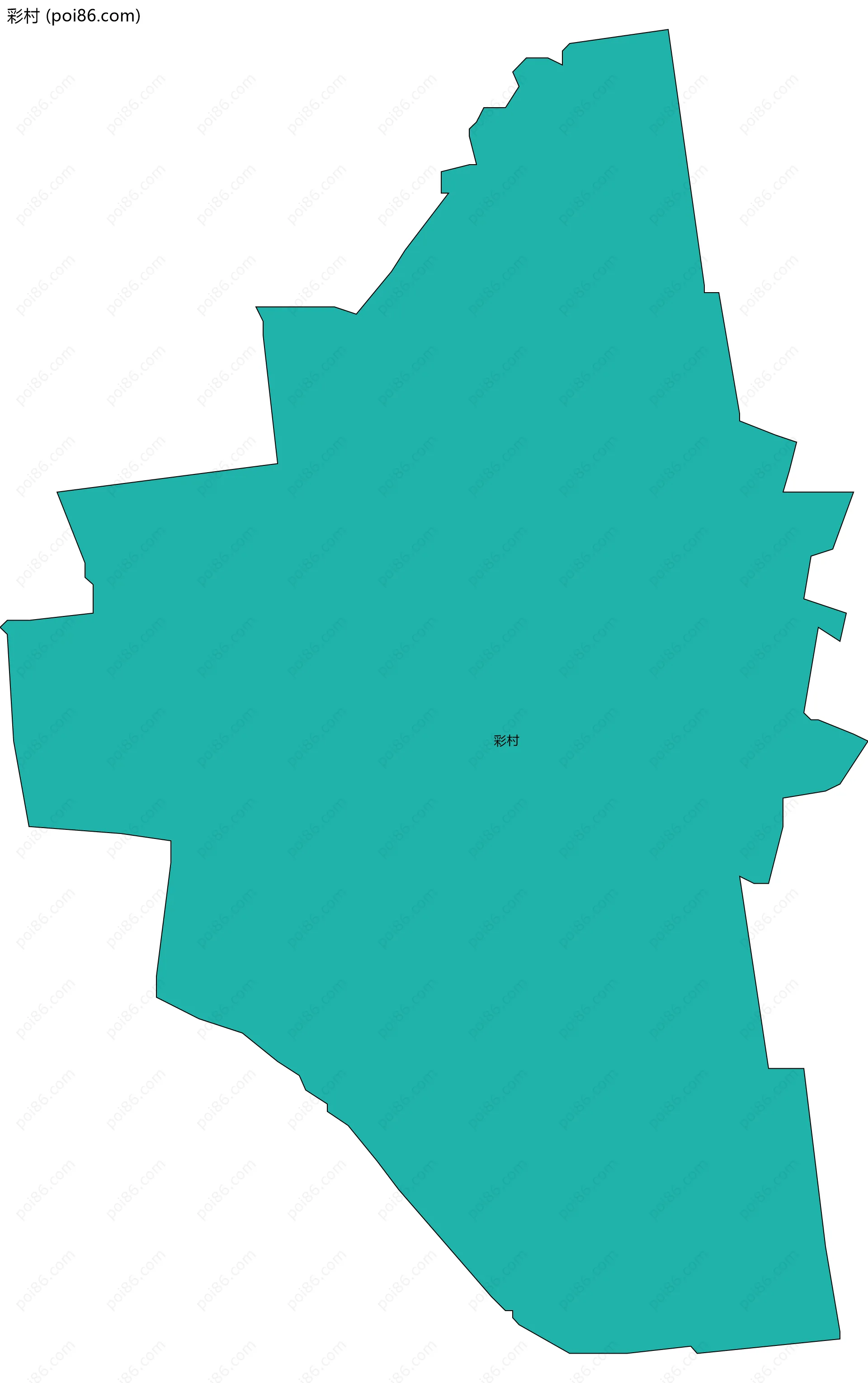 彩村边界地图