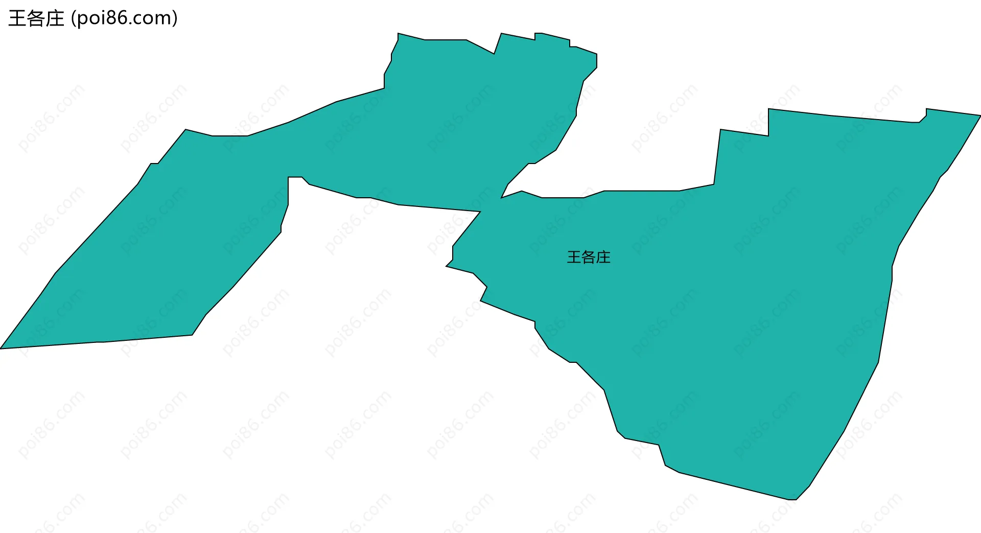 王各庄边界地图