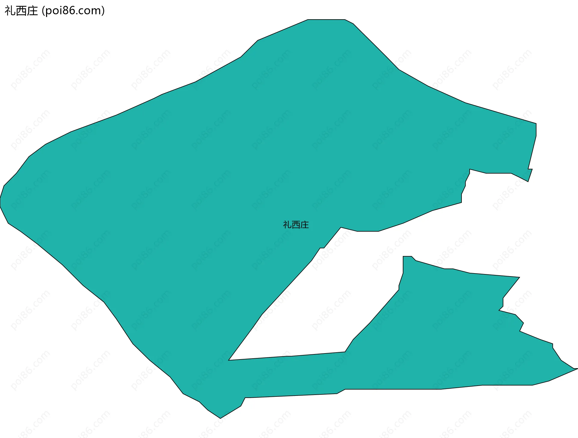 礼西庄边界地图