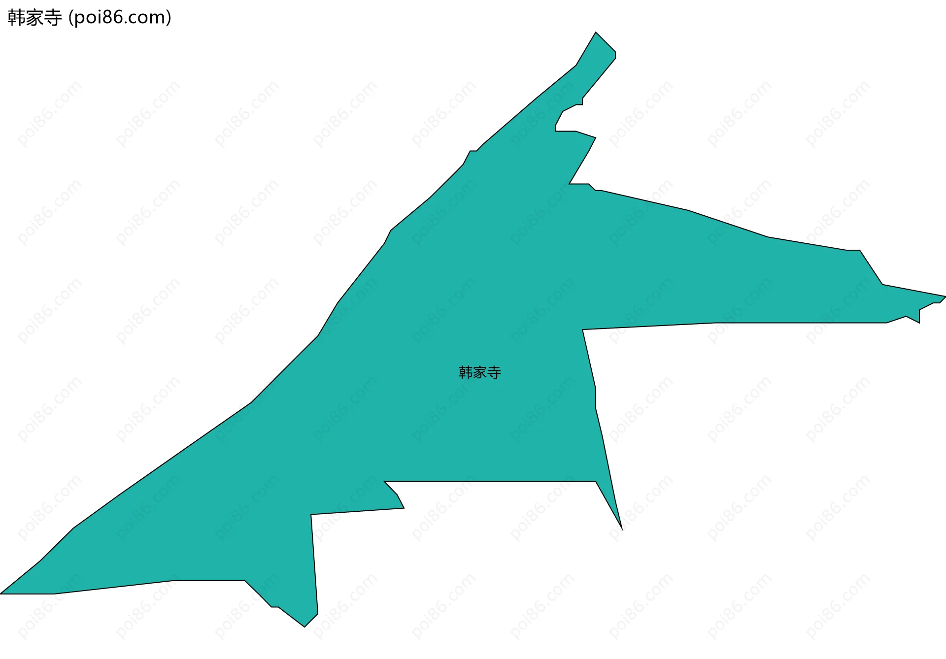 韩家寺边界地图
