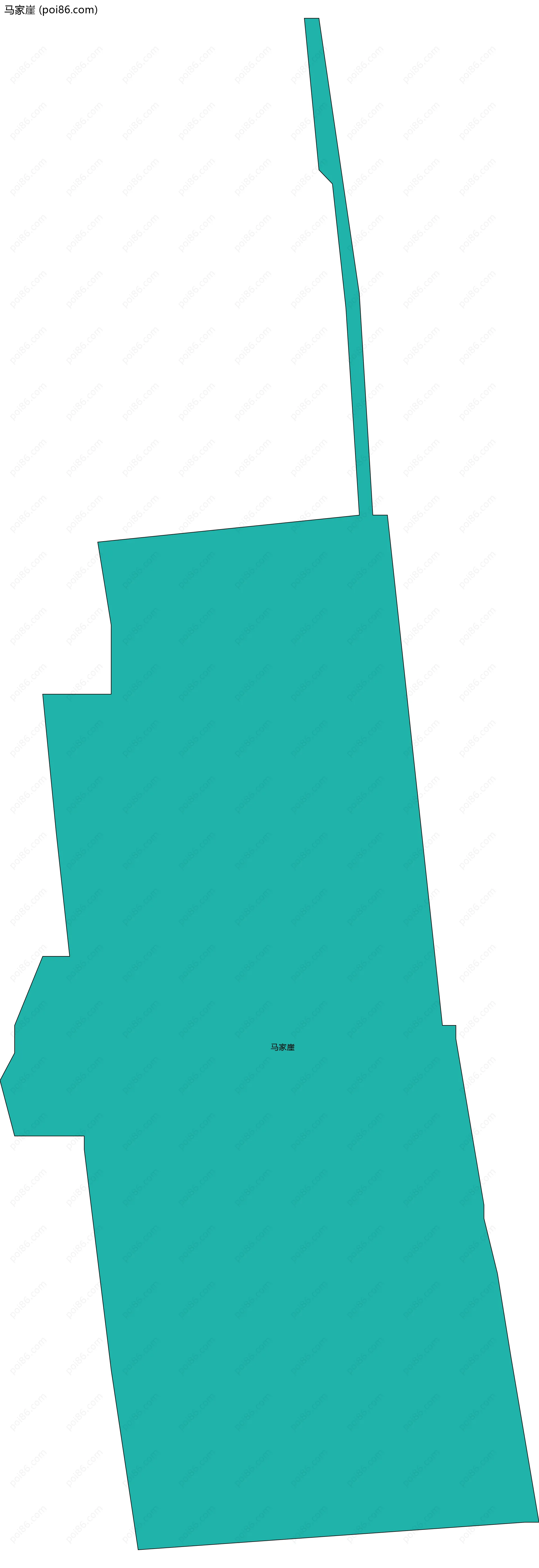 马家崖边界地图