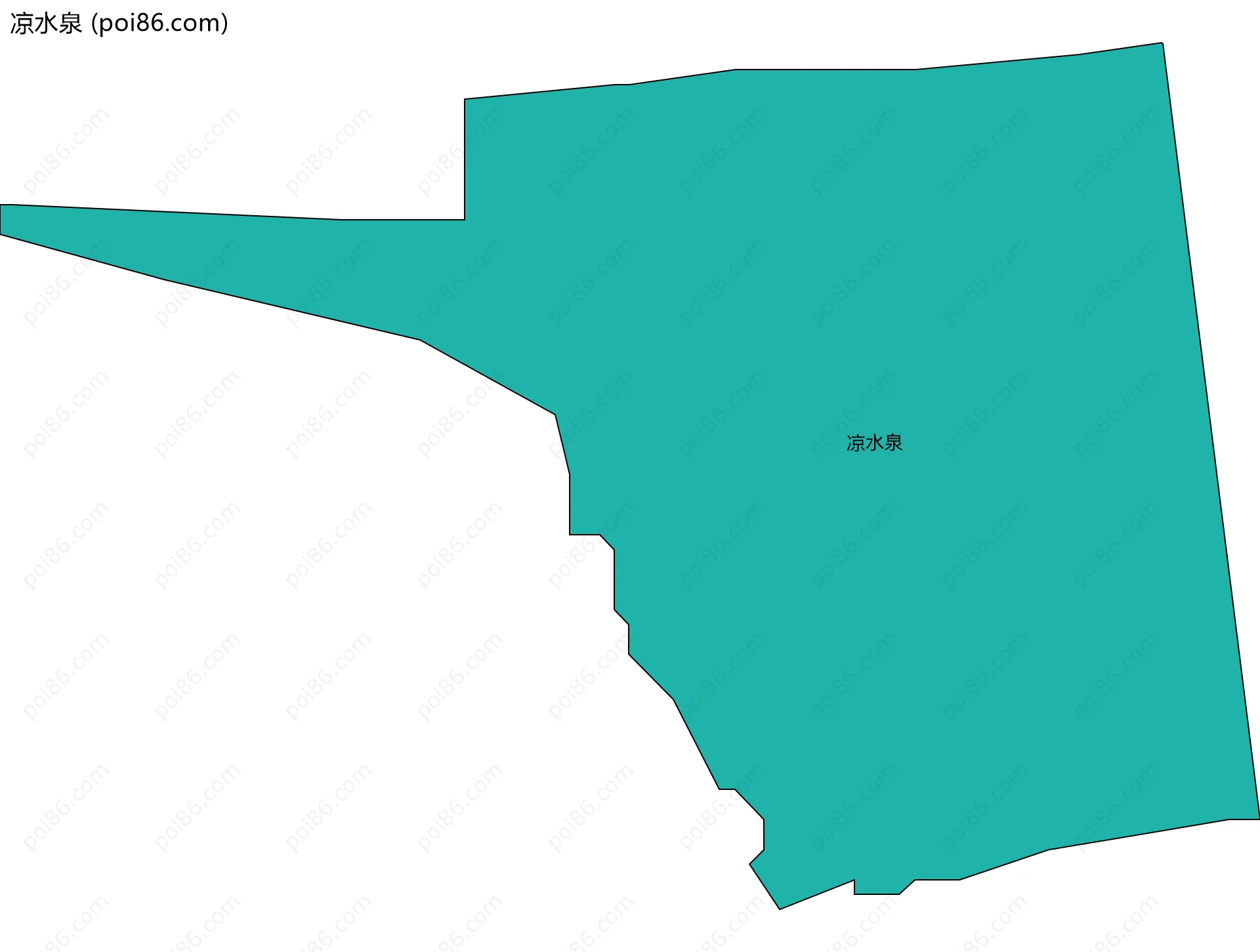 凉水泉边界地图