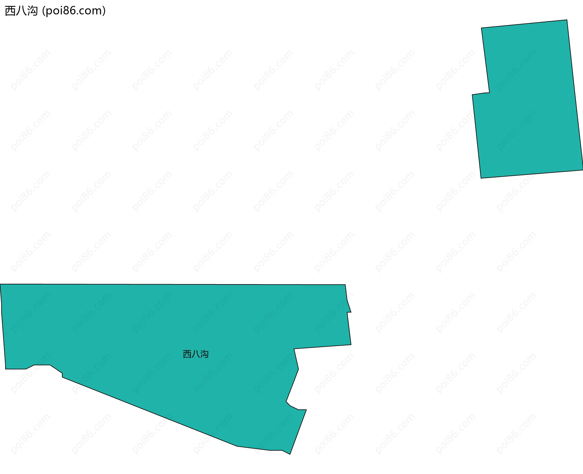 西八沟边界地图
