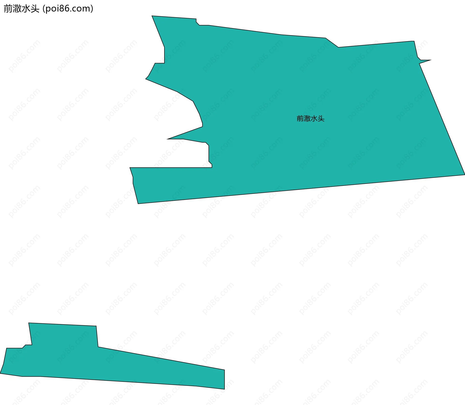 前潵水头边界地图