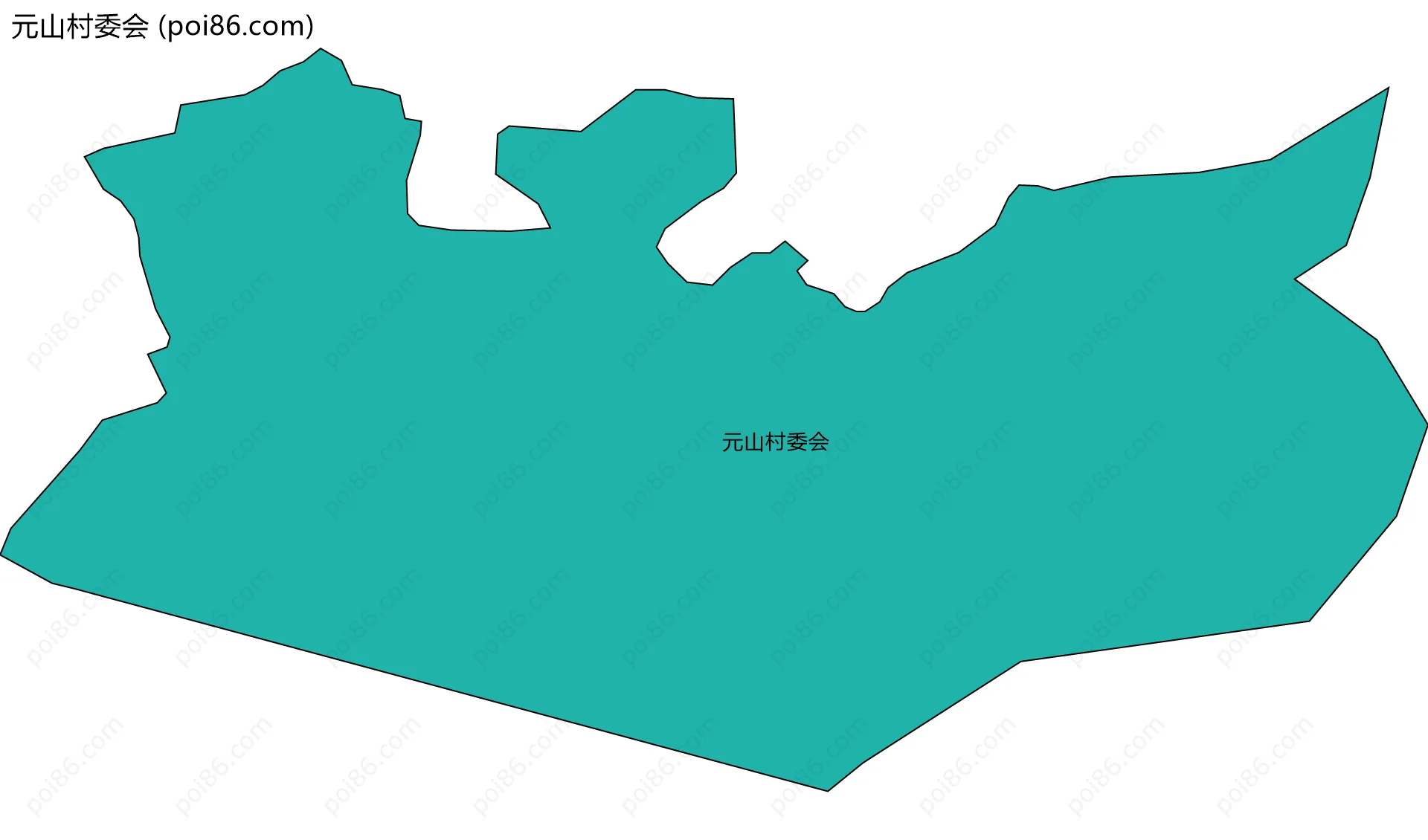 元山村委会边界地图