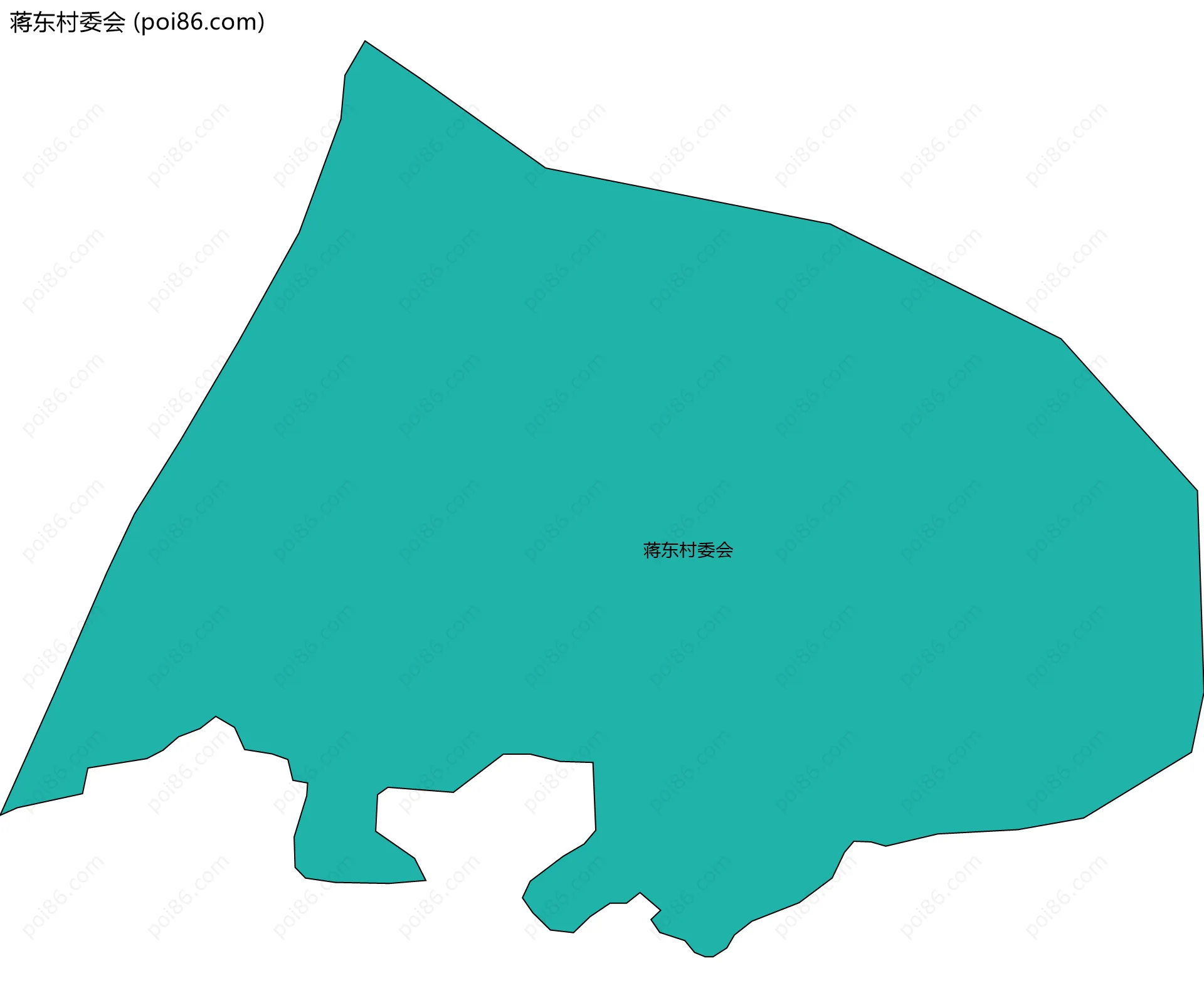 蒋东村委会边界地图