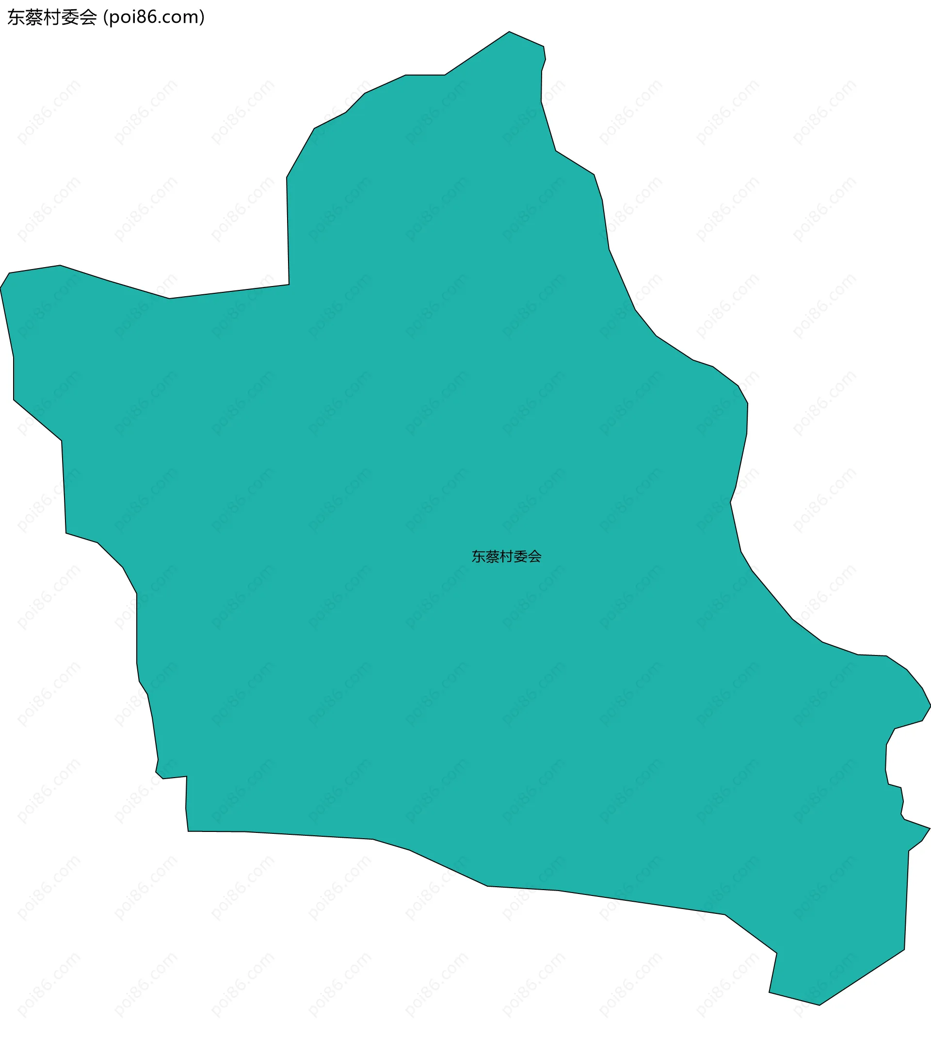 东蔡村委会边界地图