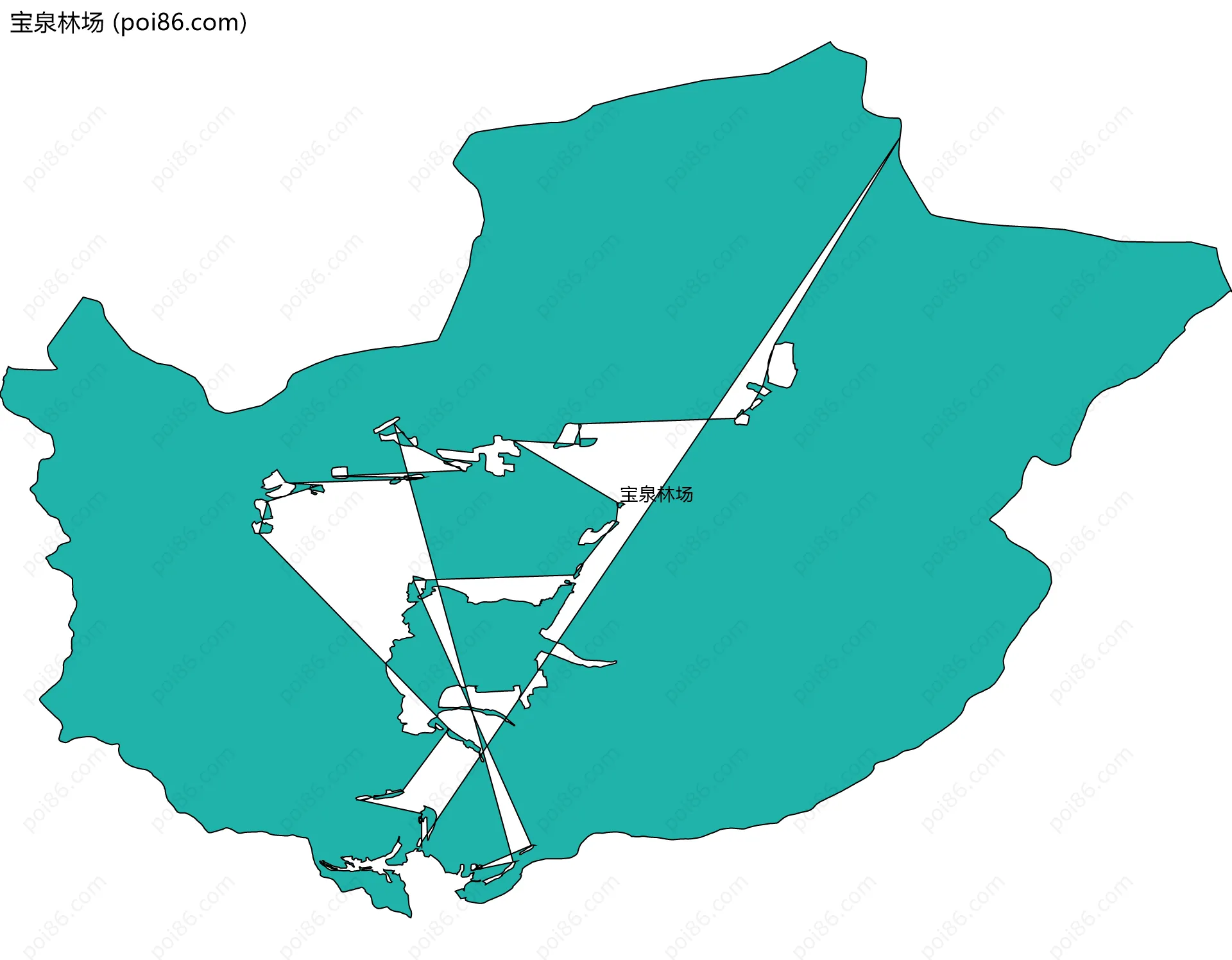 宝泉林场边界地图