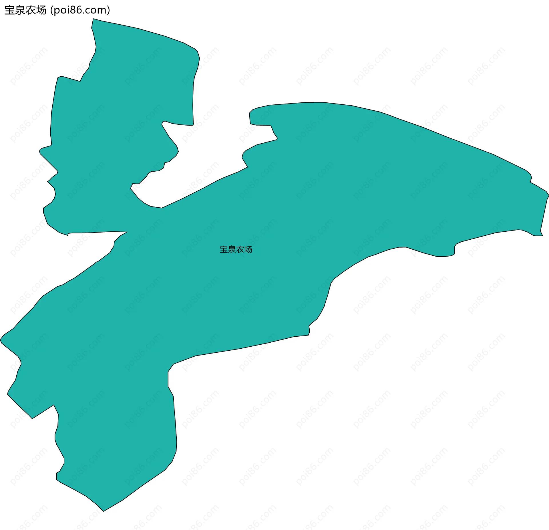 宝泉农场边界地图