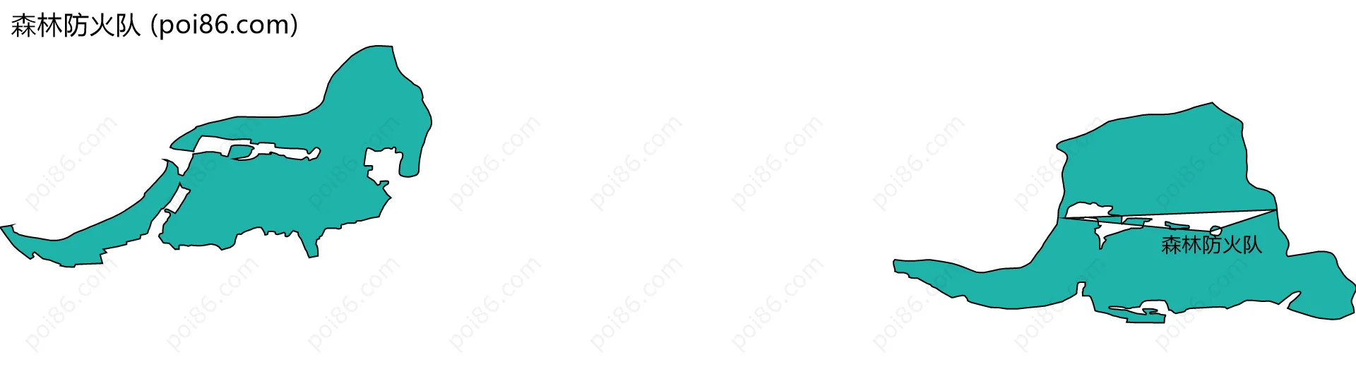 森林防火队边界地图