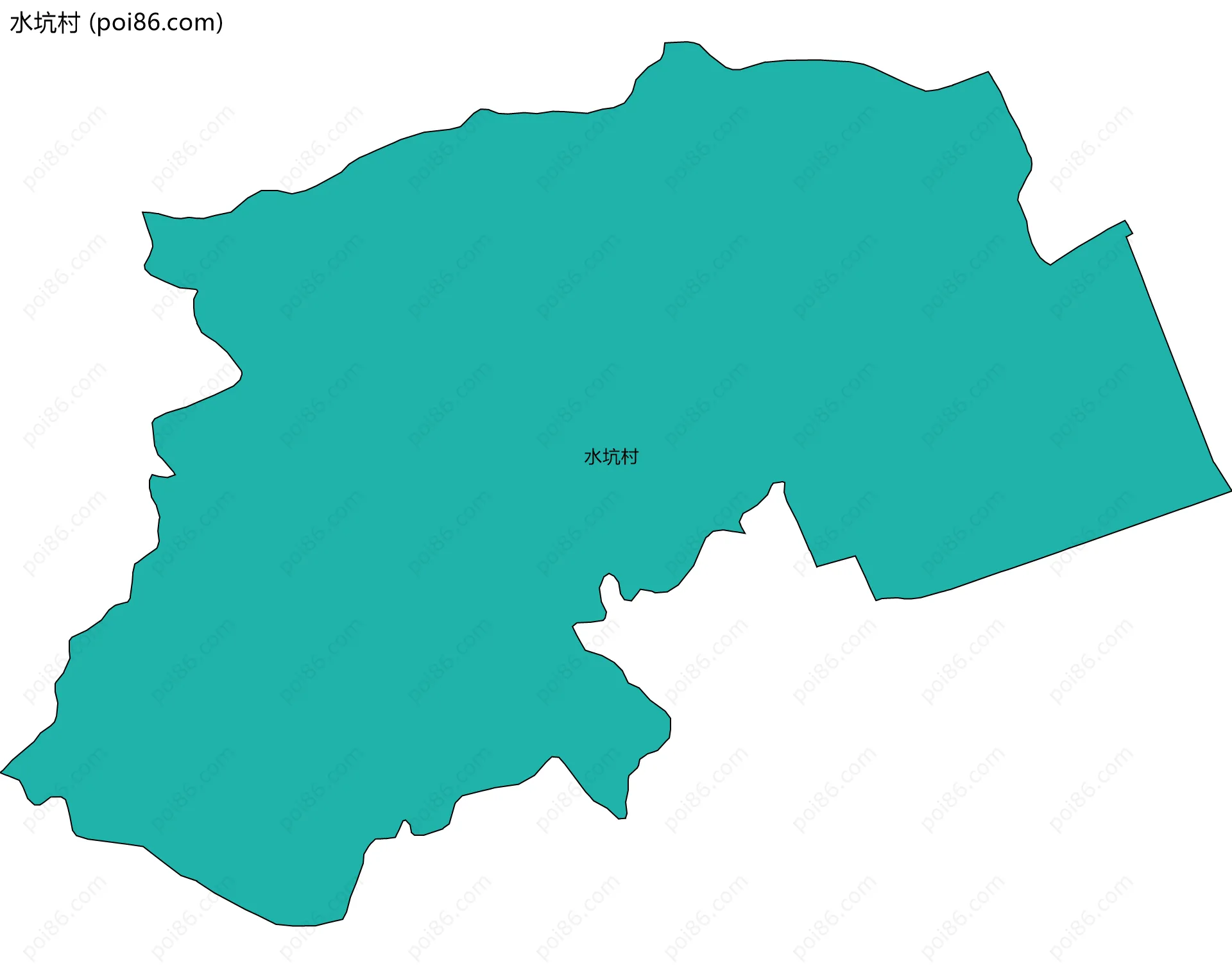 水坑村边界地图