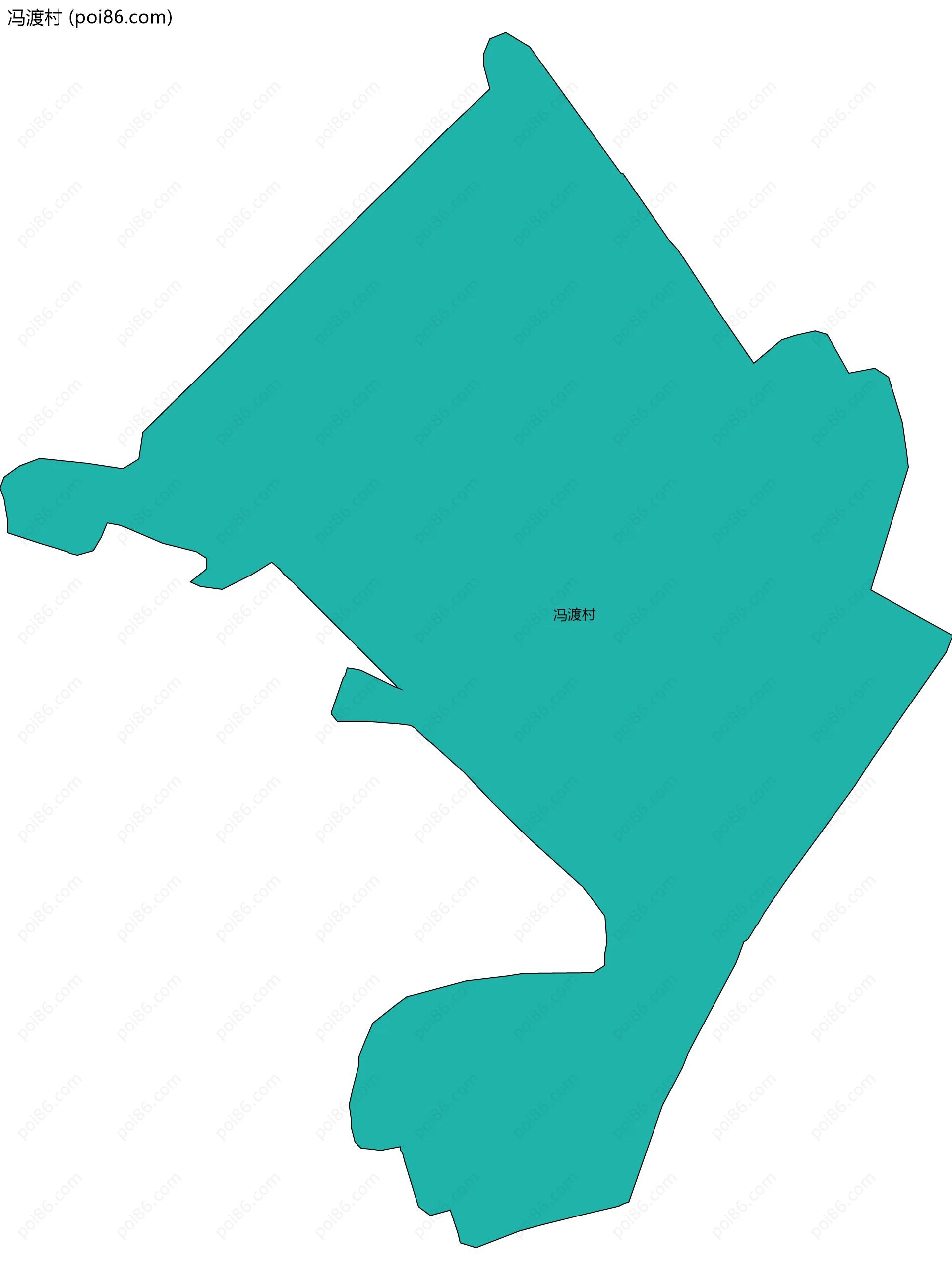 冯渡村边界地图