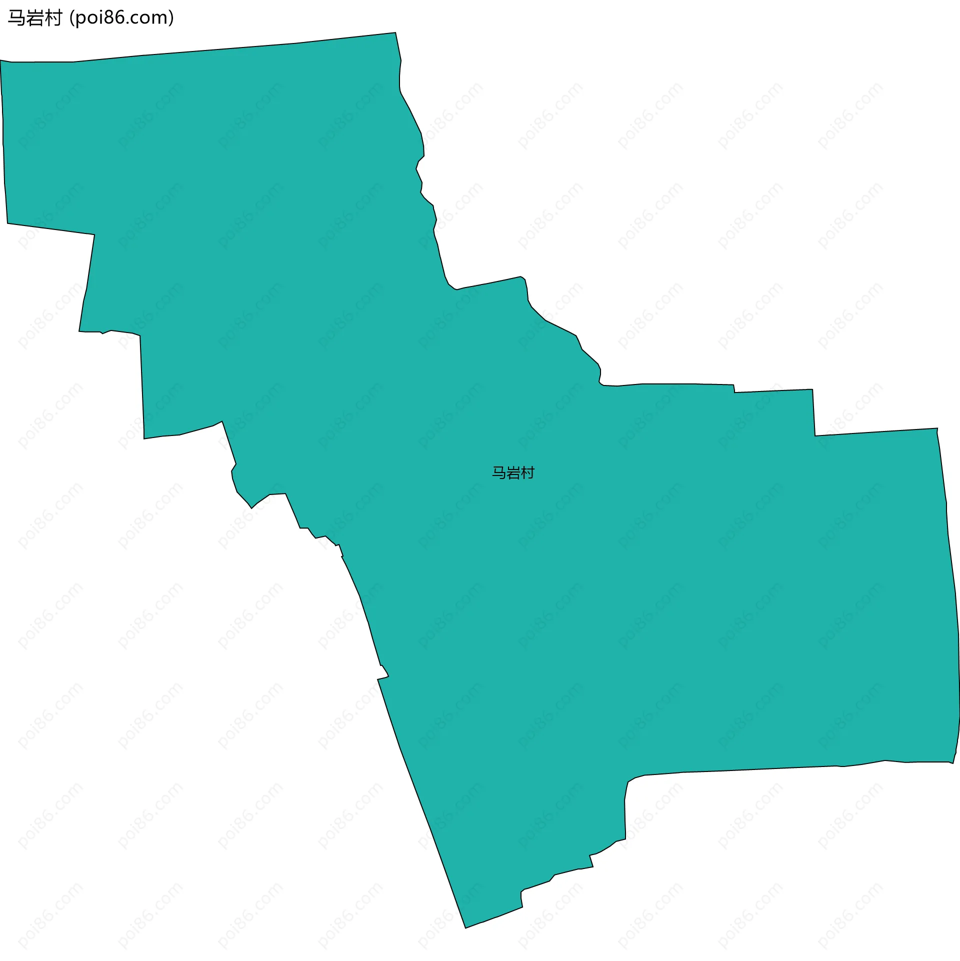 马岩村边界地图