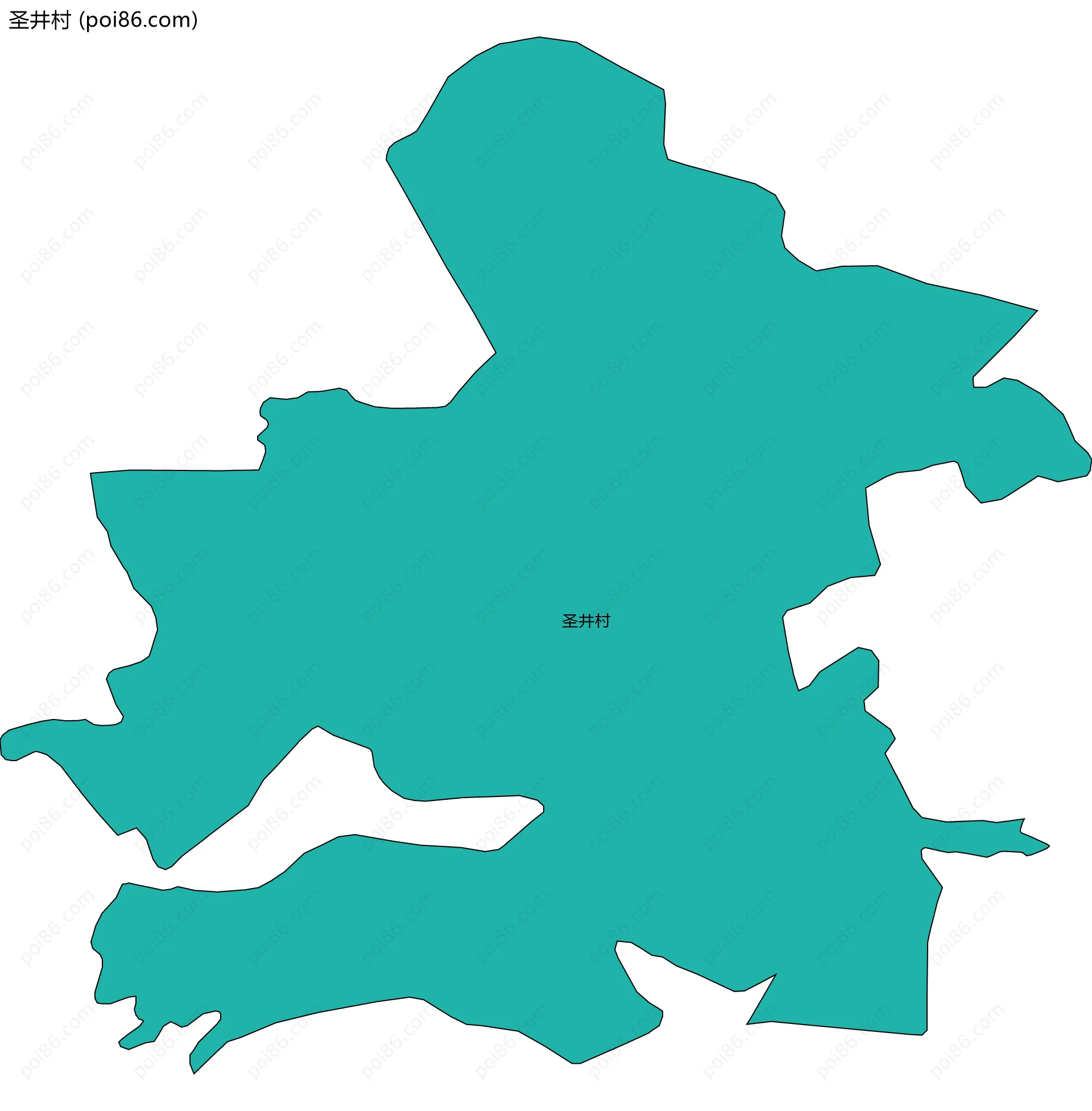 圣井村边界地图