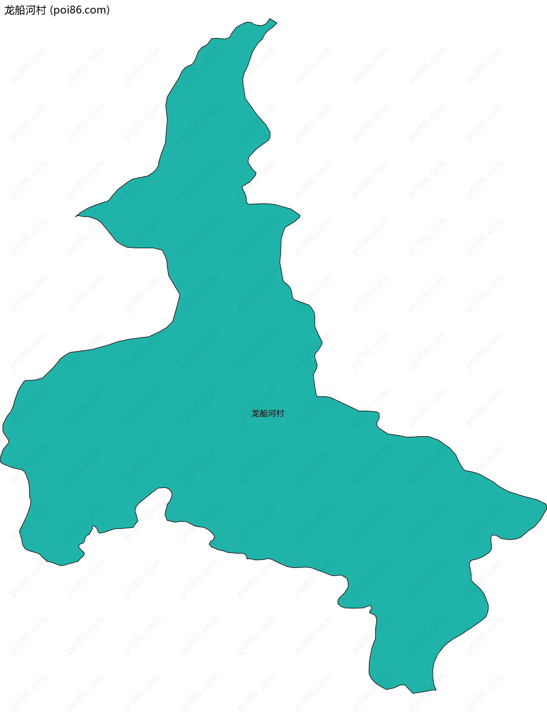 龙船河村边界地图