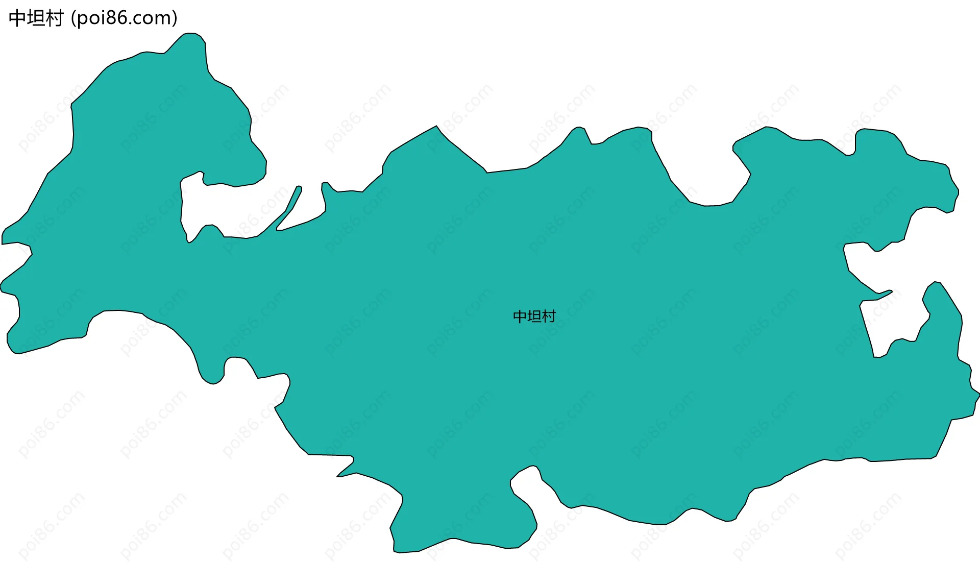 中坦村边界地图