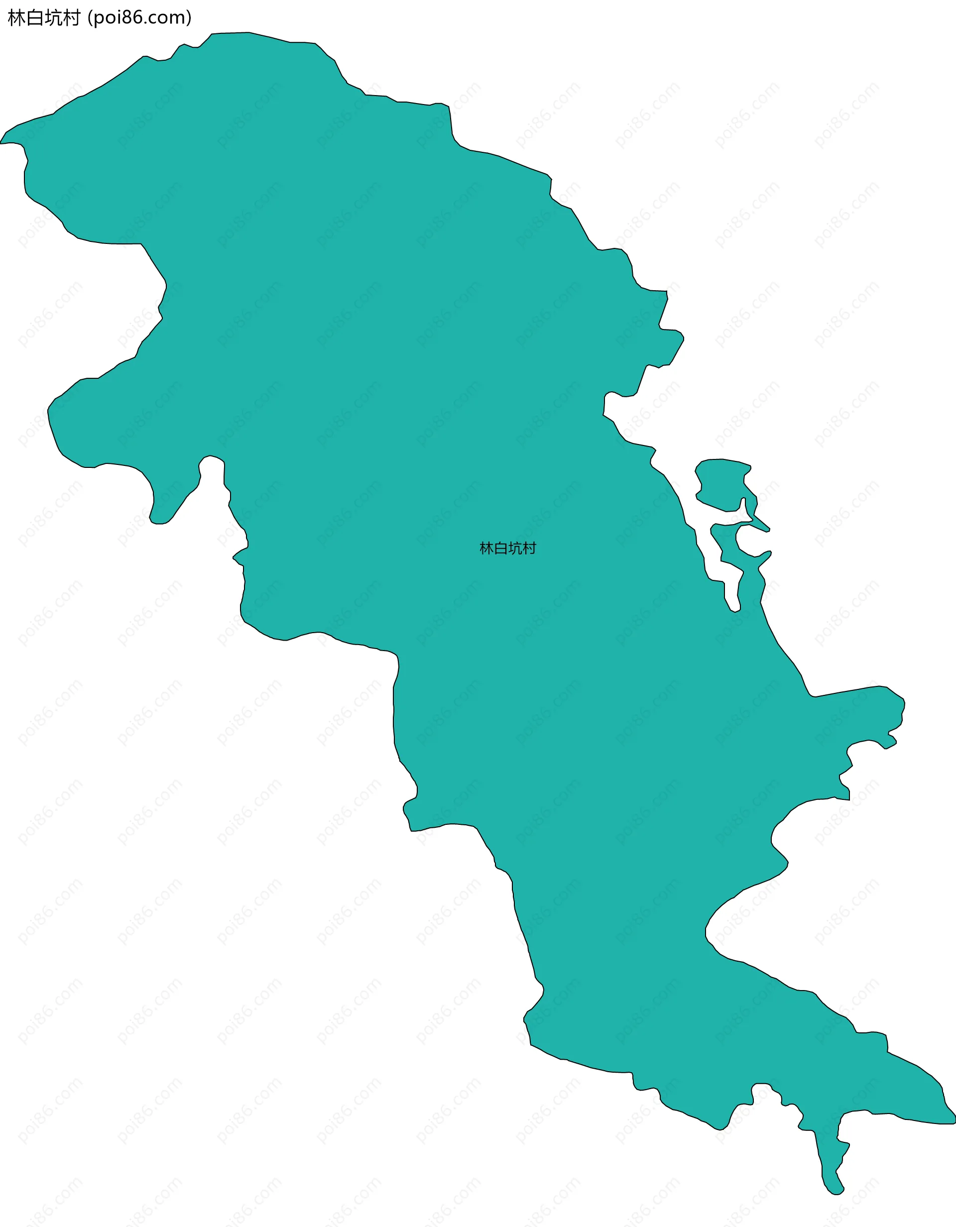 林白坑村边界地图