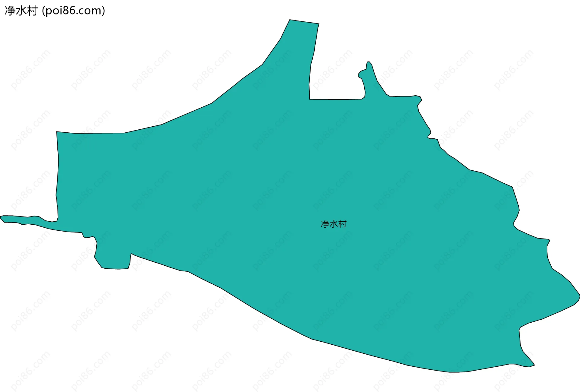 净水村边界地图