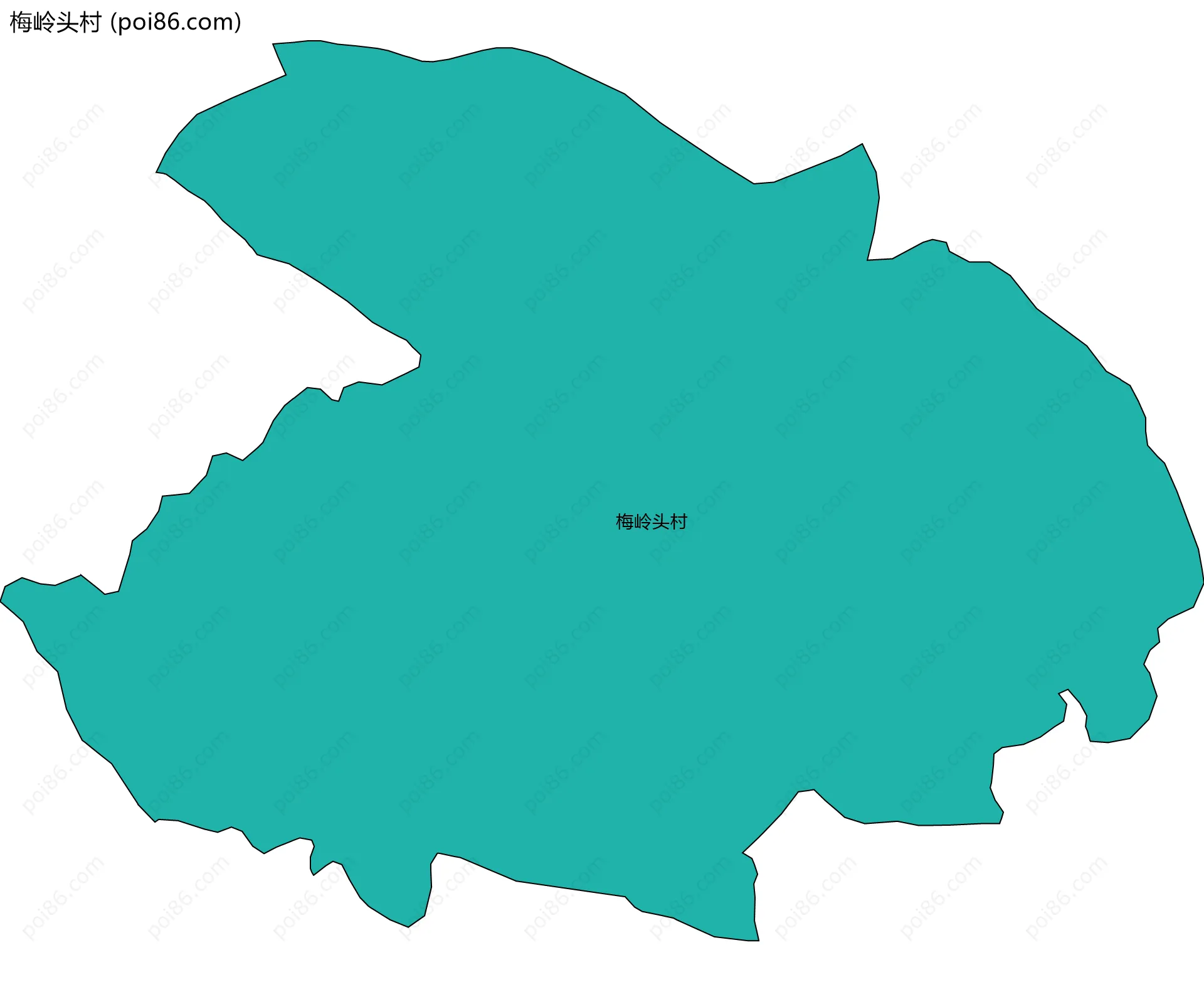梅岭头村边界地图