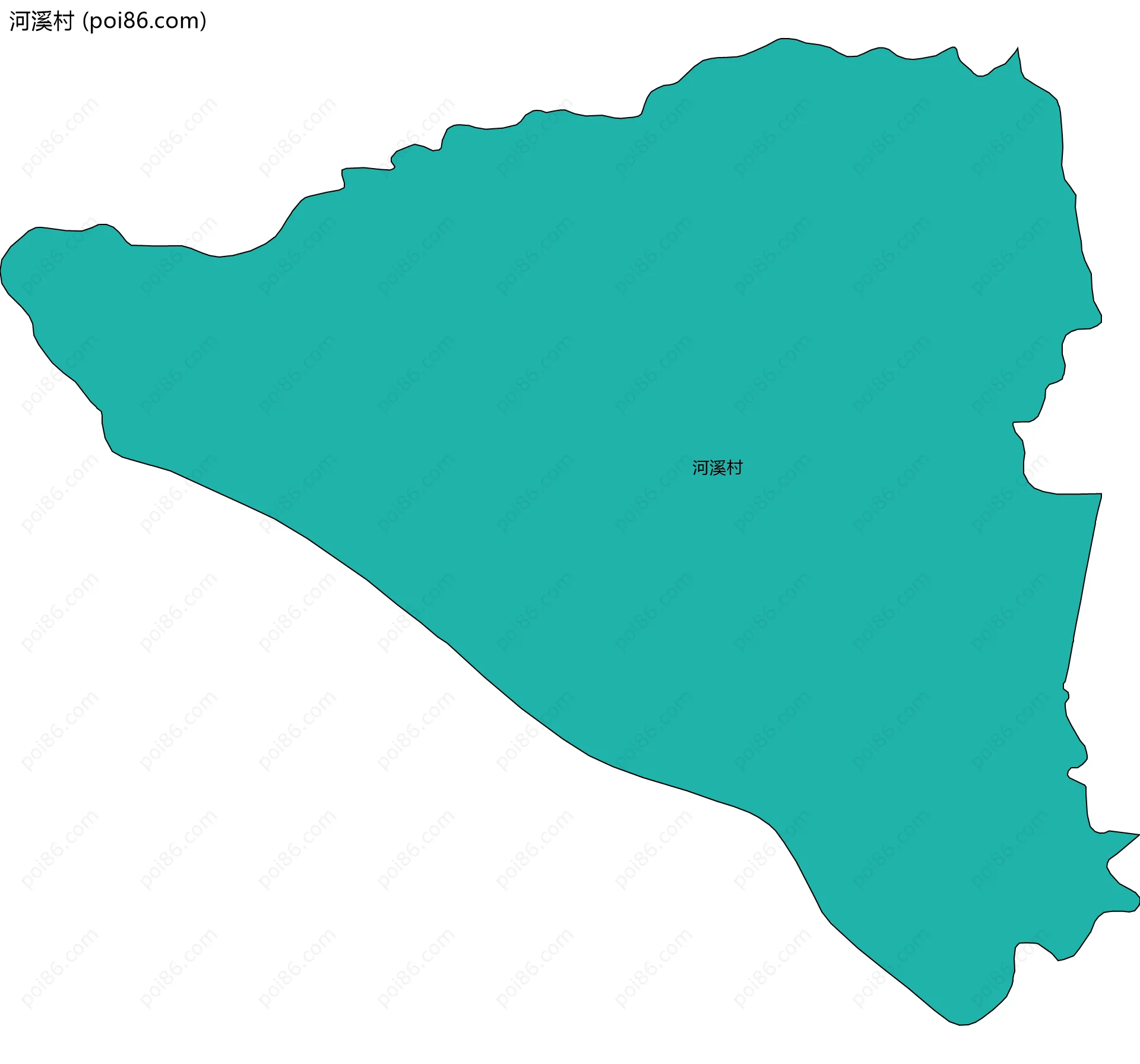 河溪村边界地图