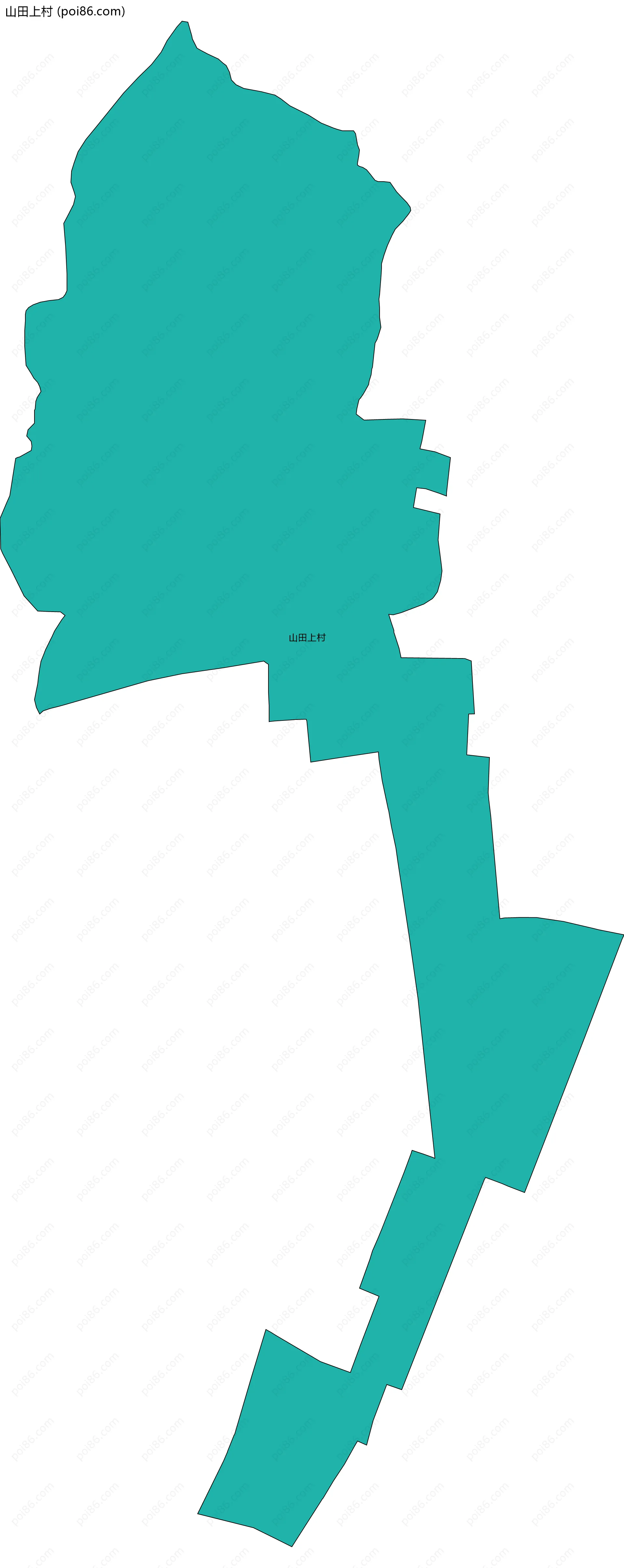 山田上村边界地图